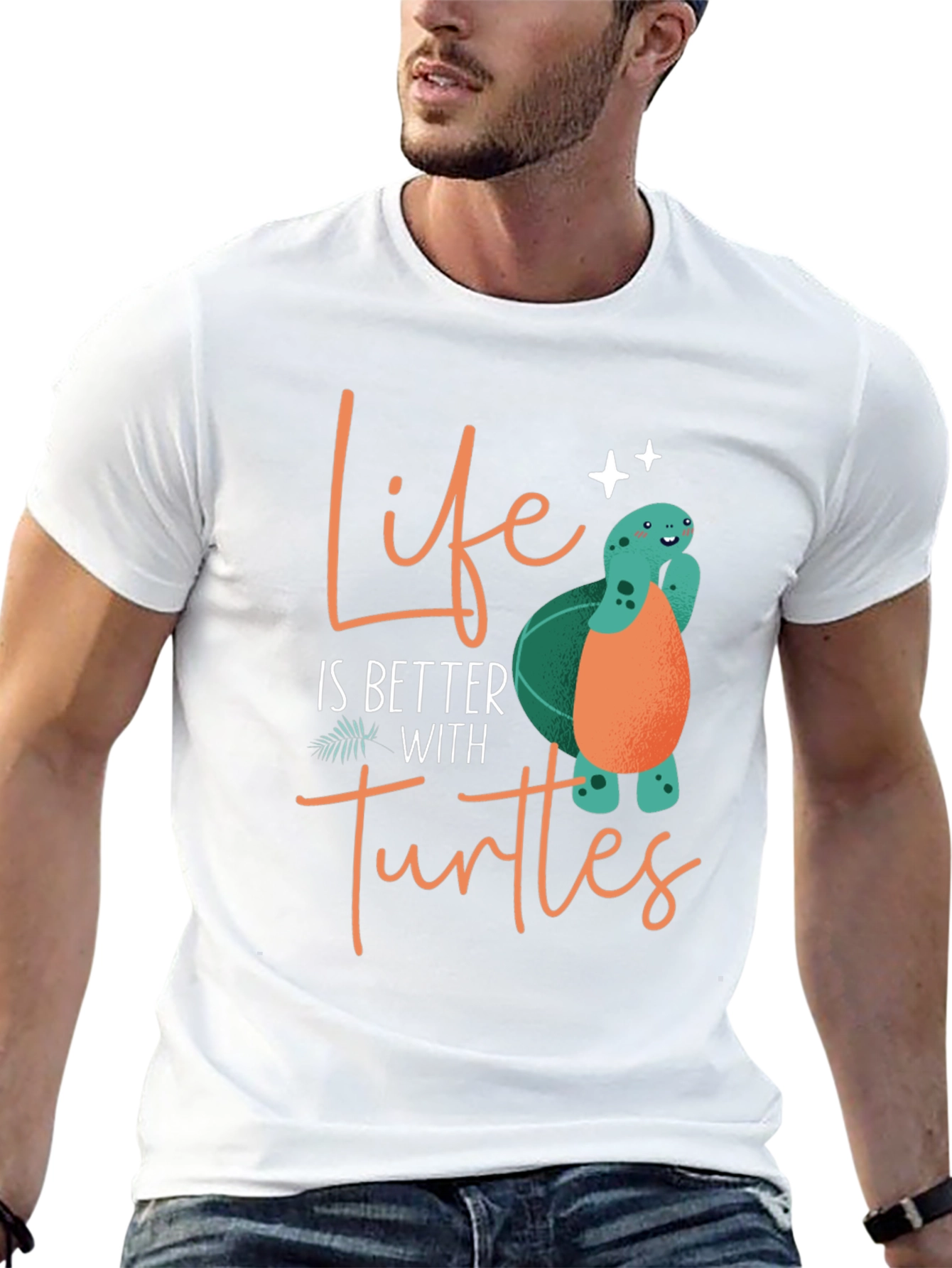 Black Life is Better with Turtles Graphic Tee view 13