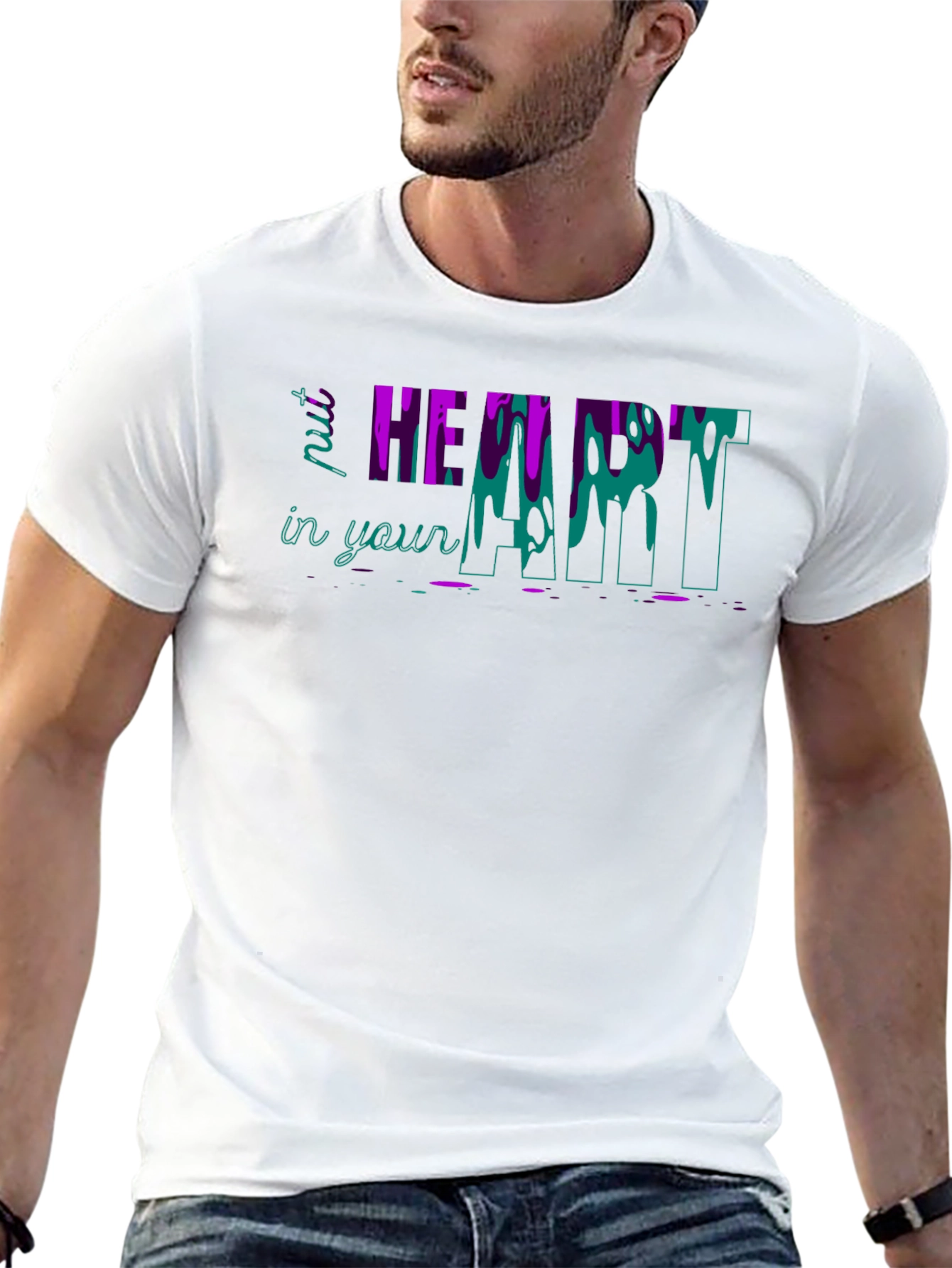 Black Put Some Heart in Your Fart T-Shirt - Novelty Tee view 13
