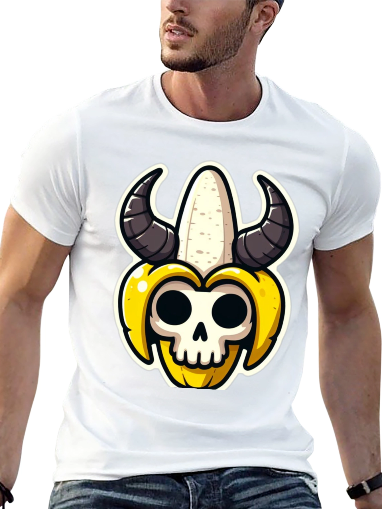 Black Banana Skull Graphic Tee view 13