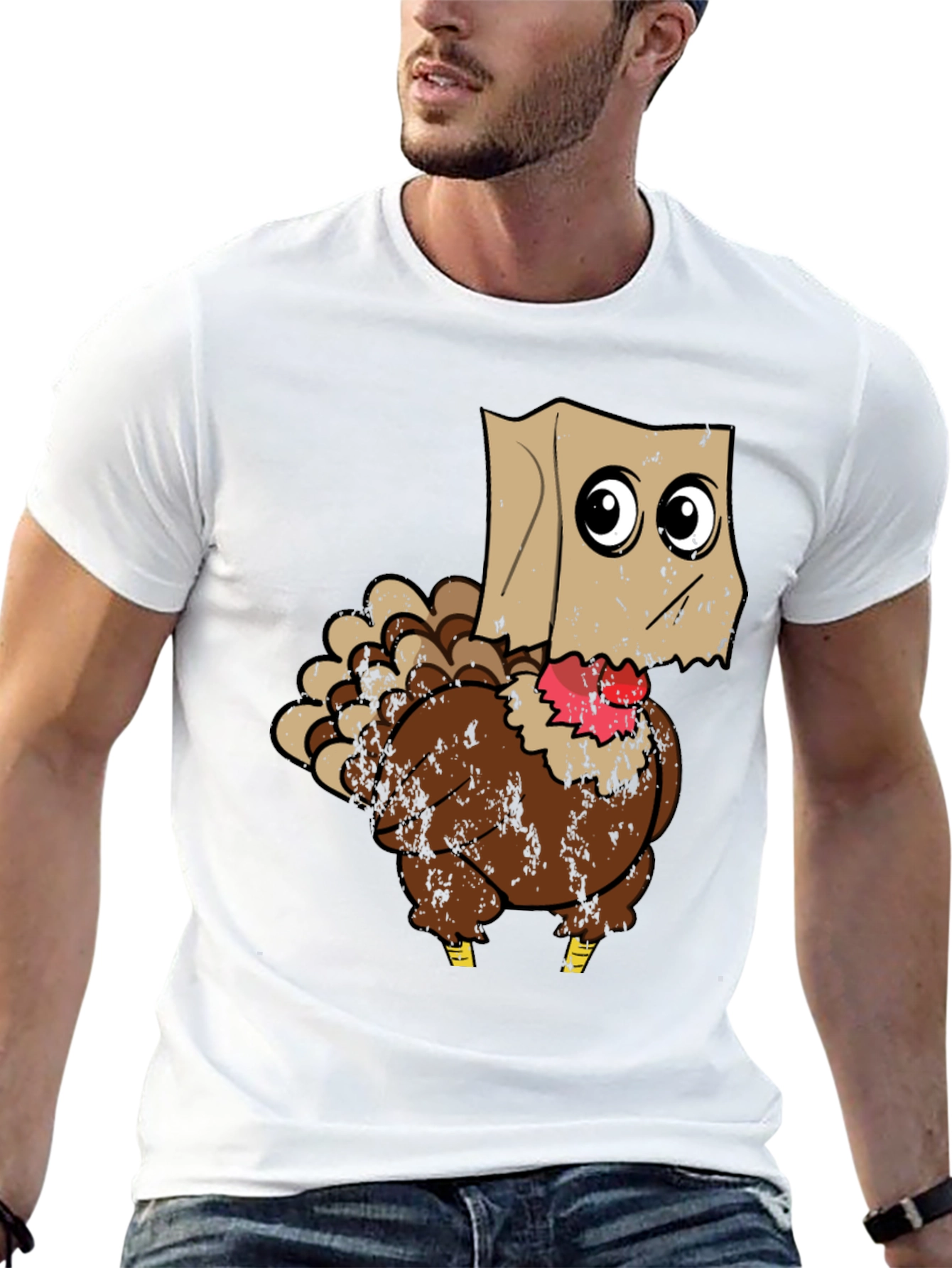Black Turkey with Paper Bag T-Shirt view 13