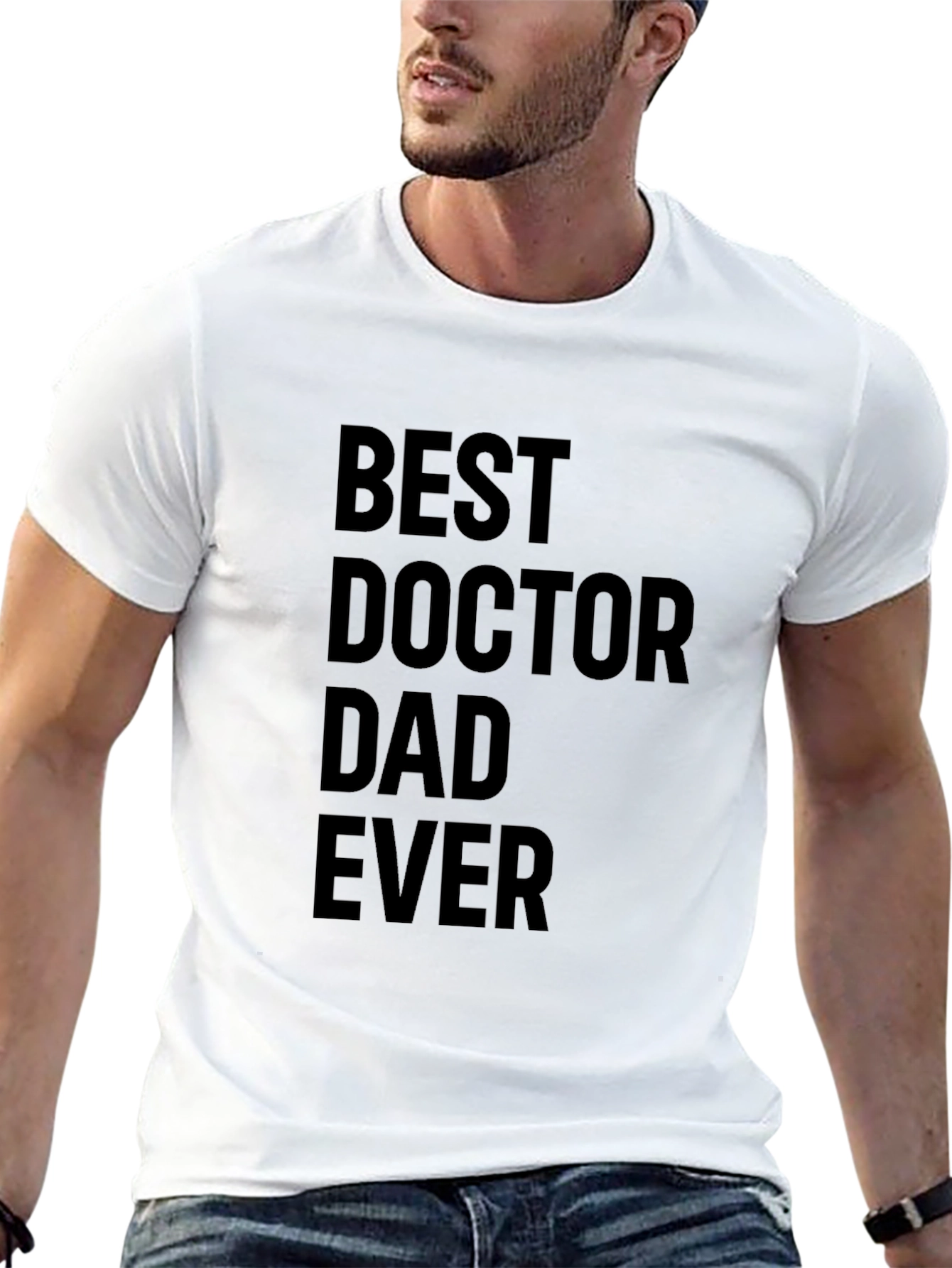 Black Best Doctor Dad Ever Black T-Shirt view 13