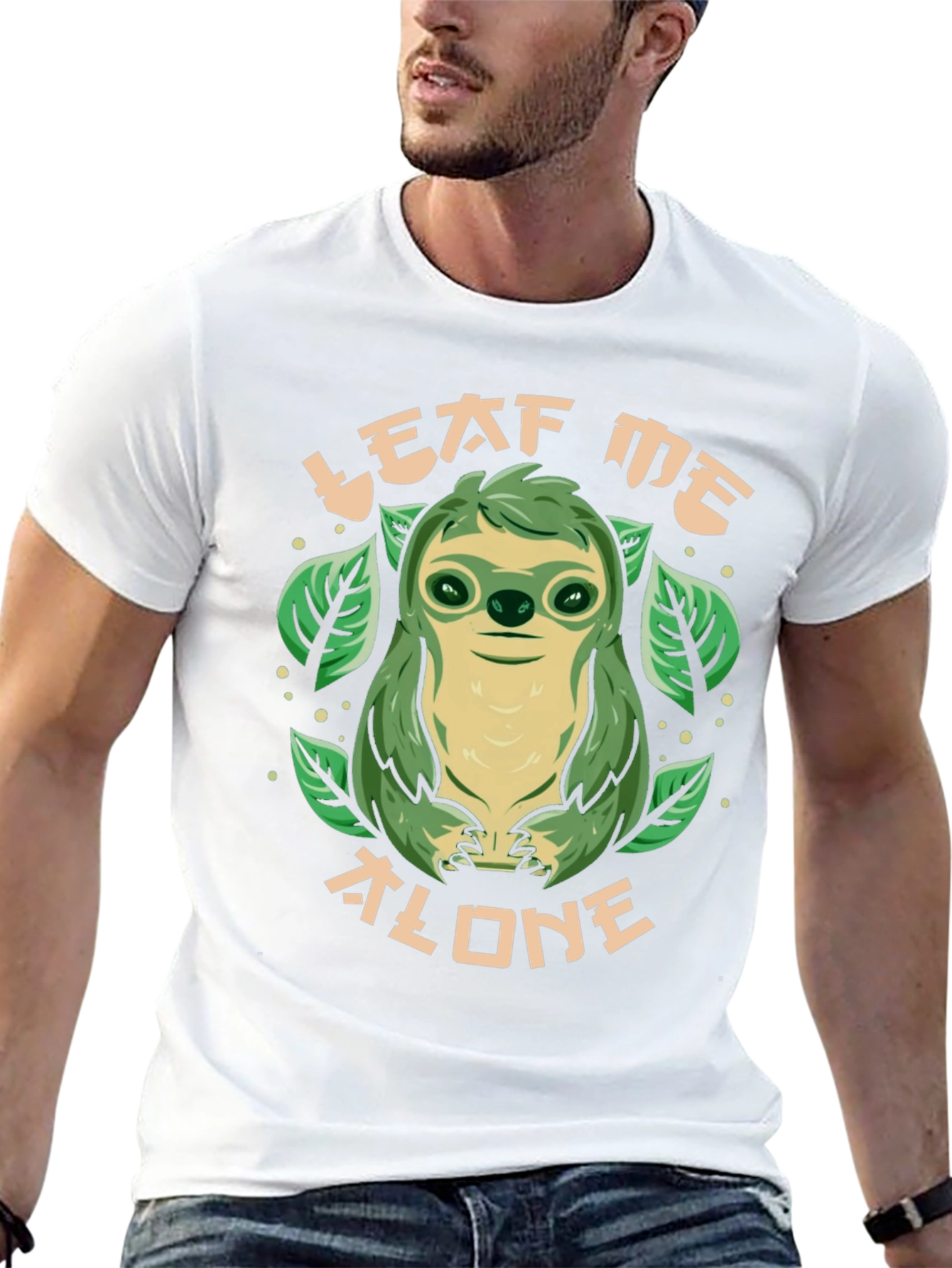 Leaf Me Alone Sloth Graphic Tee - 13