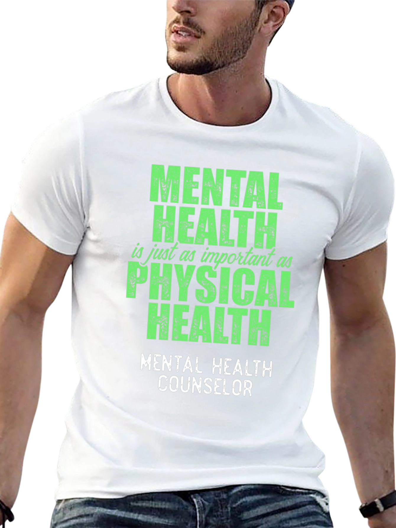 Mental Health Counselor T-Shirt - Green Graphic Tee - 13