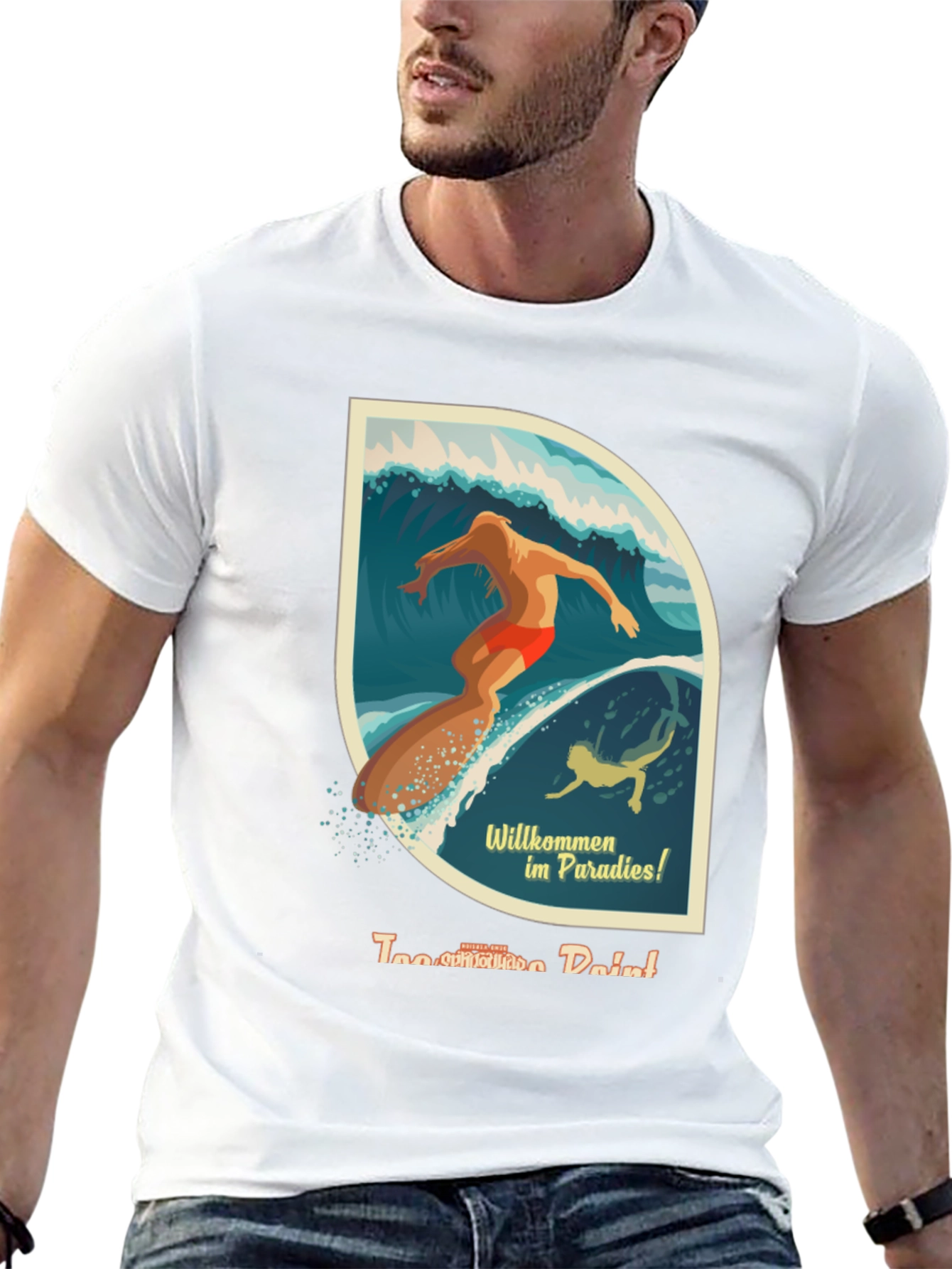 Surfer Paradise Graphic T-Shirt - Cool Vintage Style - 13