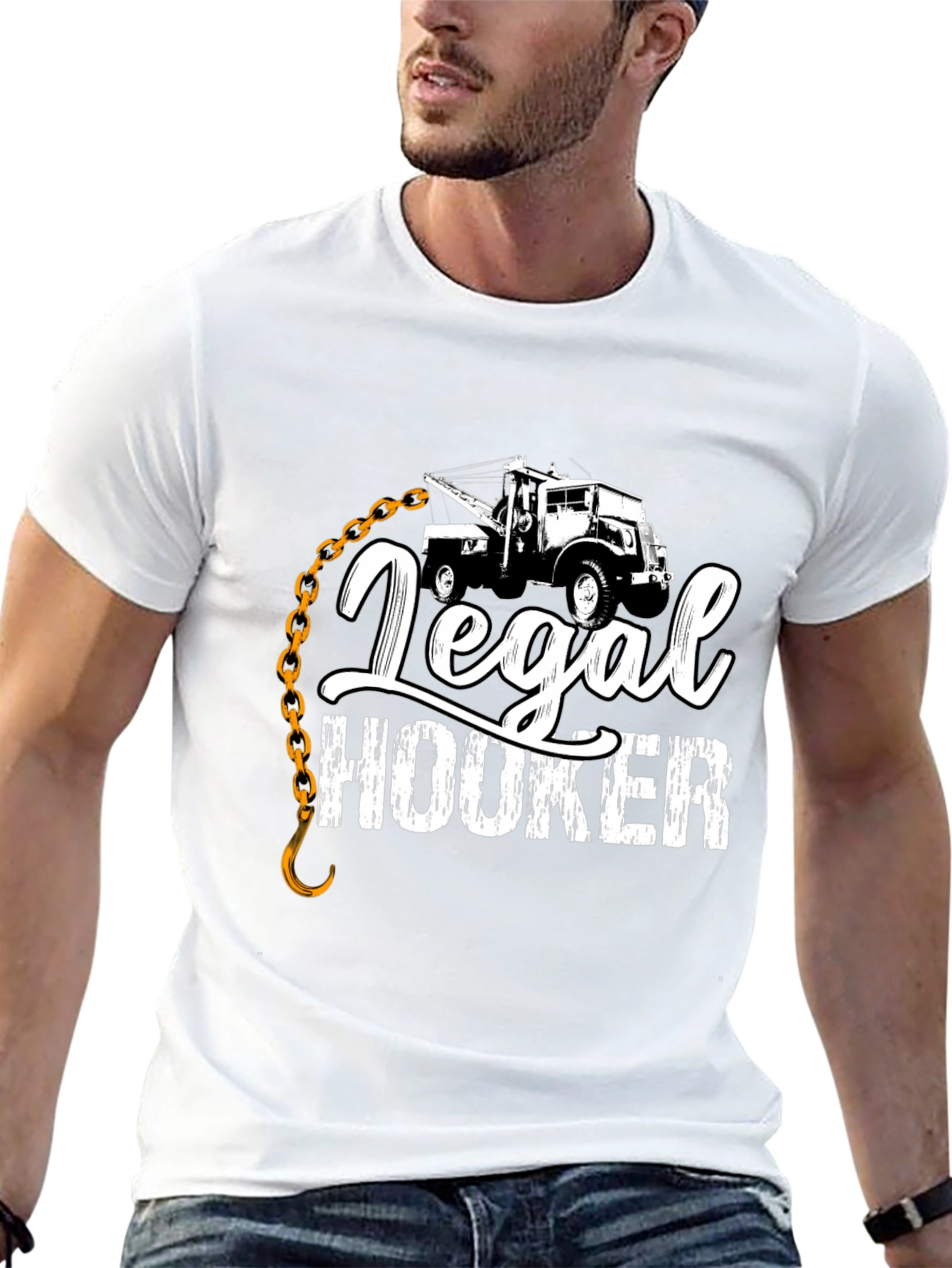 Black Legal Hooker T-Shirt Tow Truck Driver Gift view 13