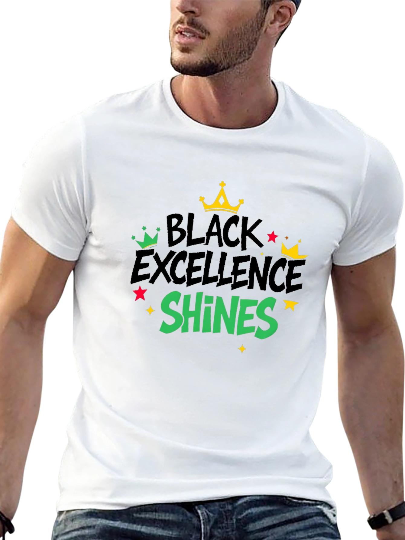 Black Black Excellence Shines Graphic Tee view 13
