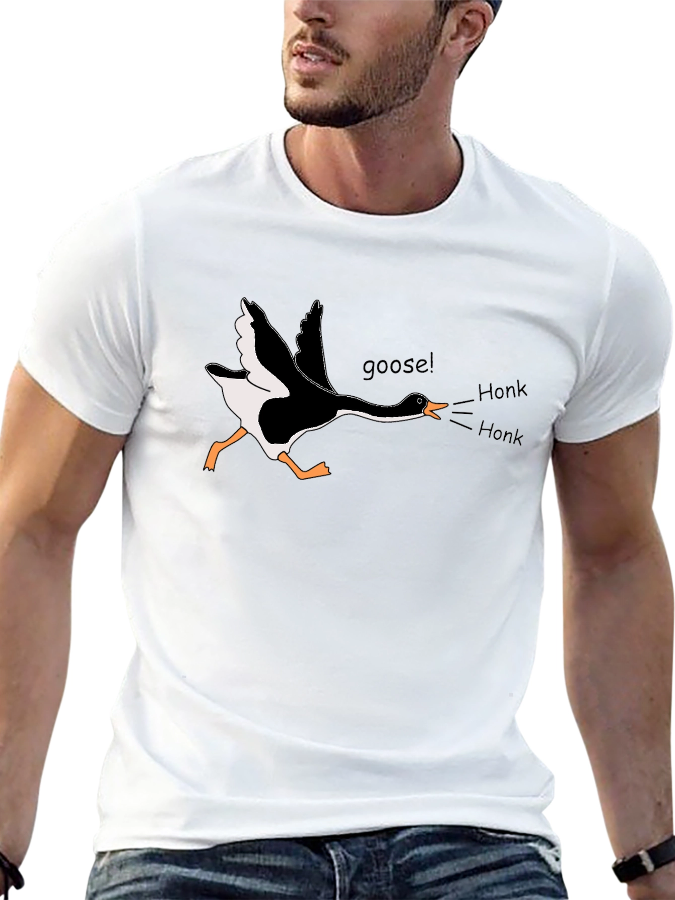 Black Honk! Goose Graphic Tee - Unisex Comfort view 13