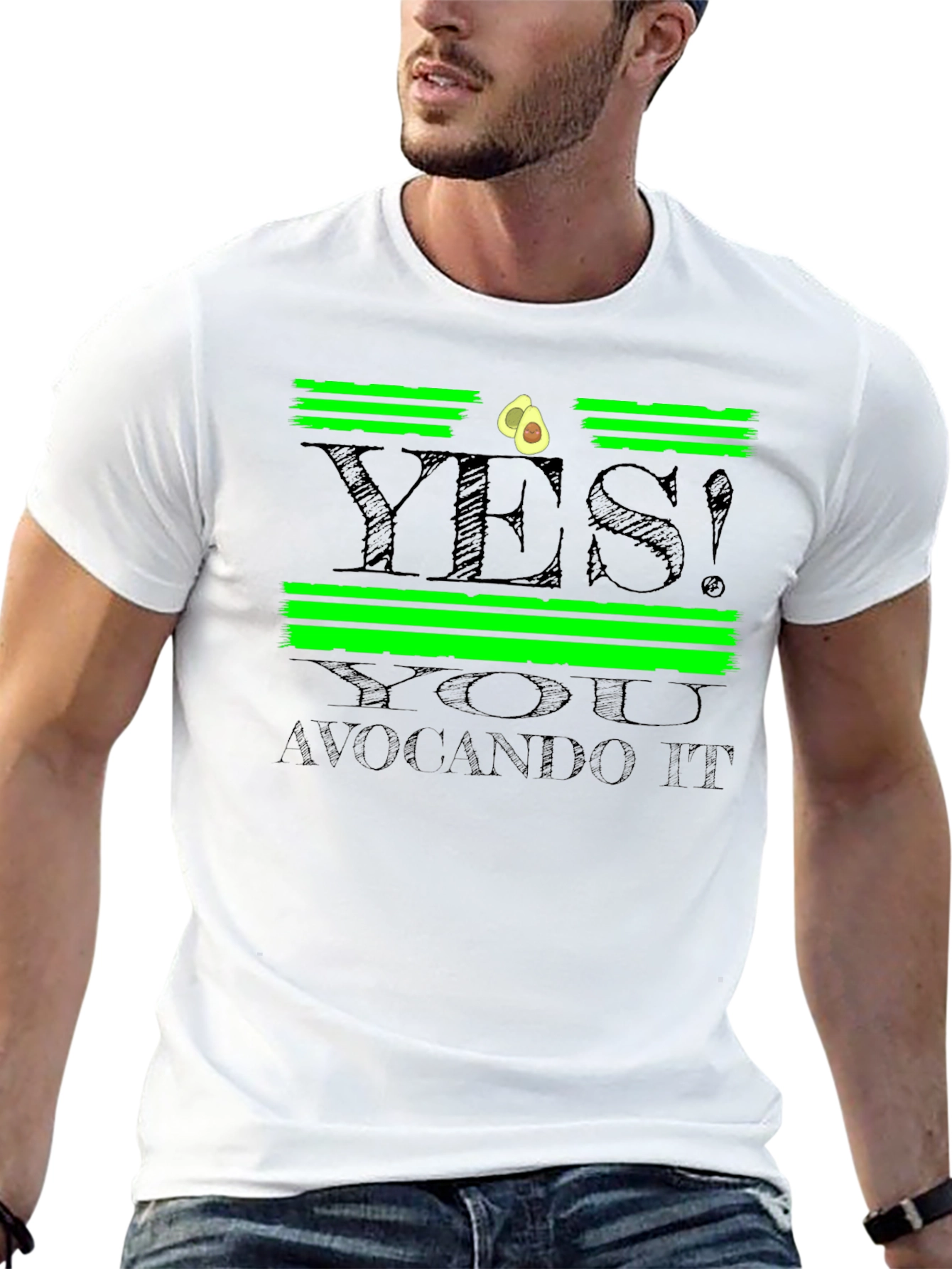 Black Avocando It! Graphic T-Shirt view 13