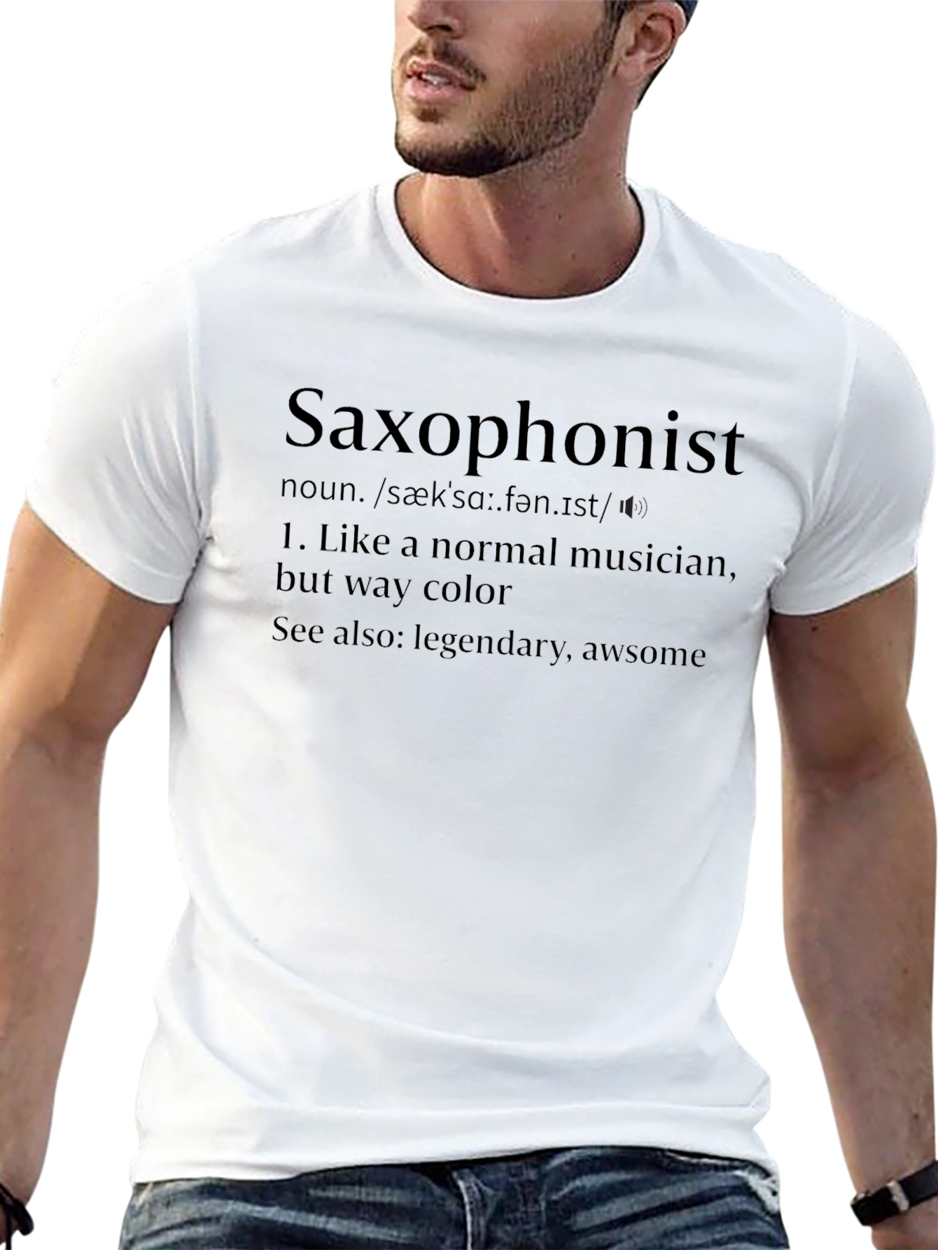 Black Saxophonist Definition T-Shirt view 13