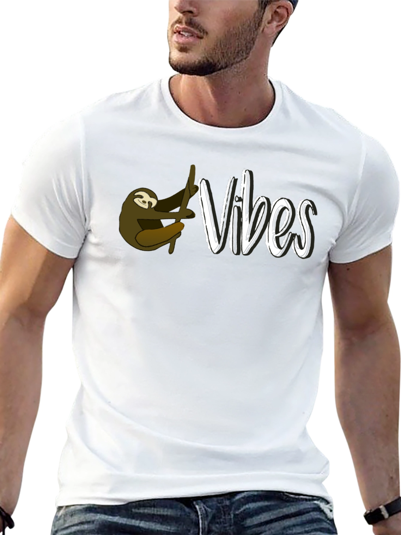 Black Sloth Vibes Graphic Tee - Relaxed Style view 13