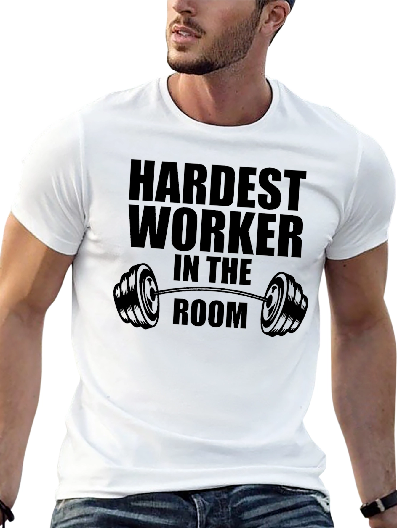 Black Hardest Worker In The Room Black T-Shirt view 13