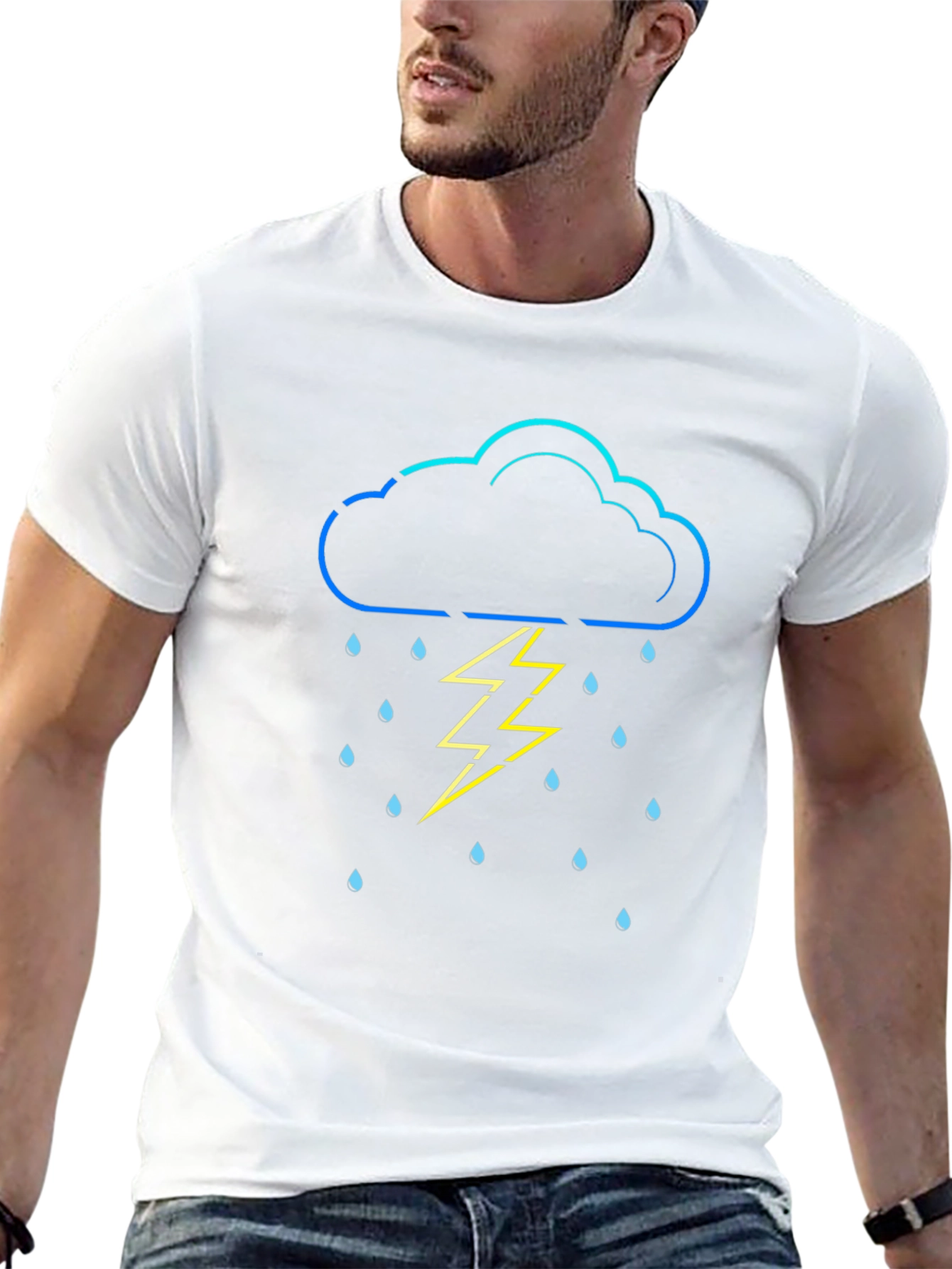Black Stormy Weather Graphic Tee view 13