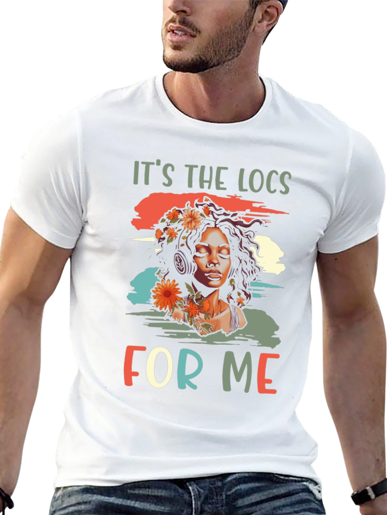 Black It's the Locs For Me Graphic T-Shirt view 13