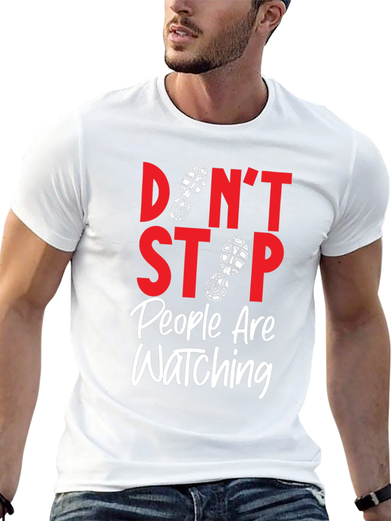 Black Don't Stop People Are Watching T-Shirt view 13