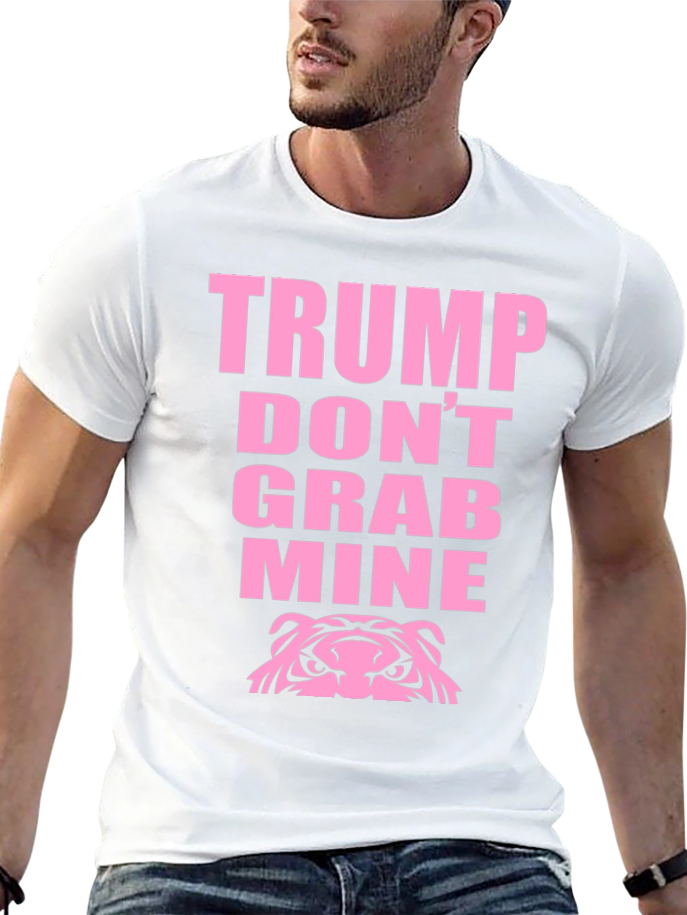 Black Trump Don't Grab Mine Funny T-Shirt view 13