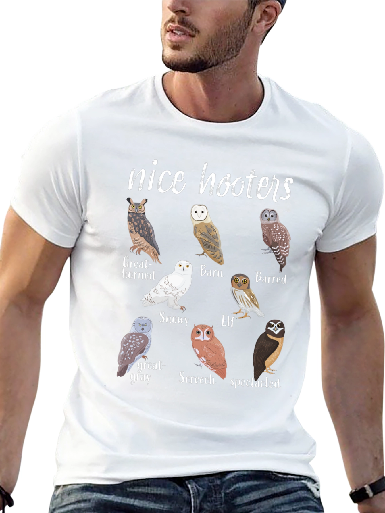 Black Nice Hooters Owl Graphic Tee view 13