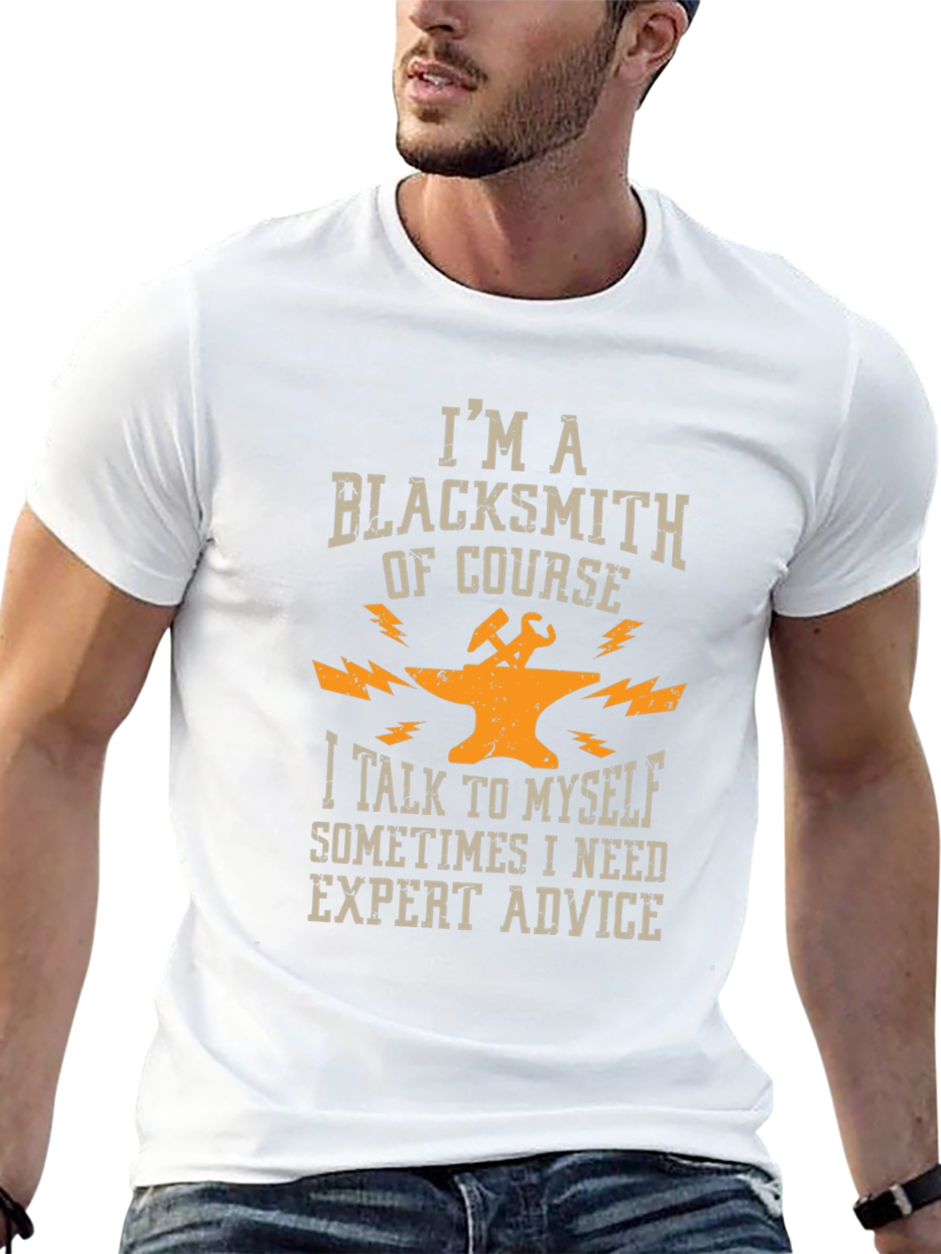 Black Blacksmith Humor T-Shirt view 13