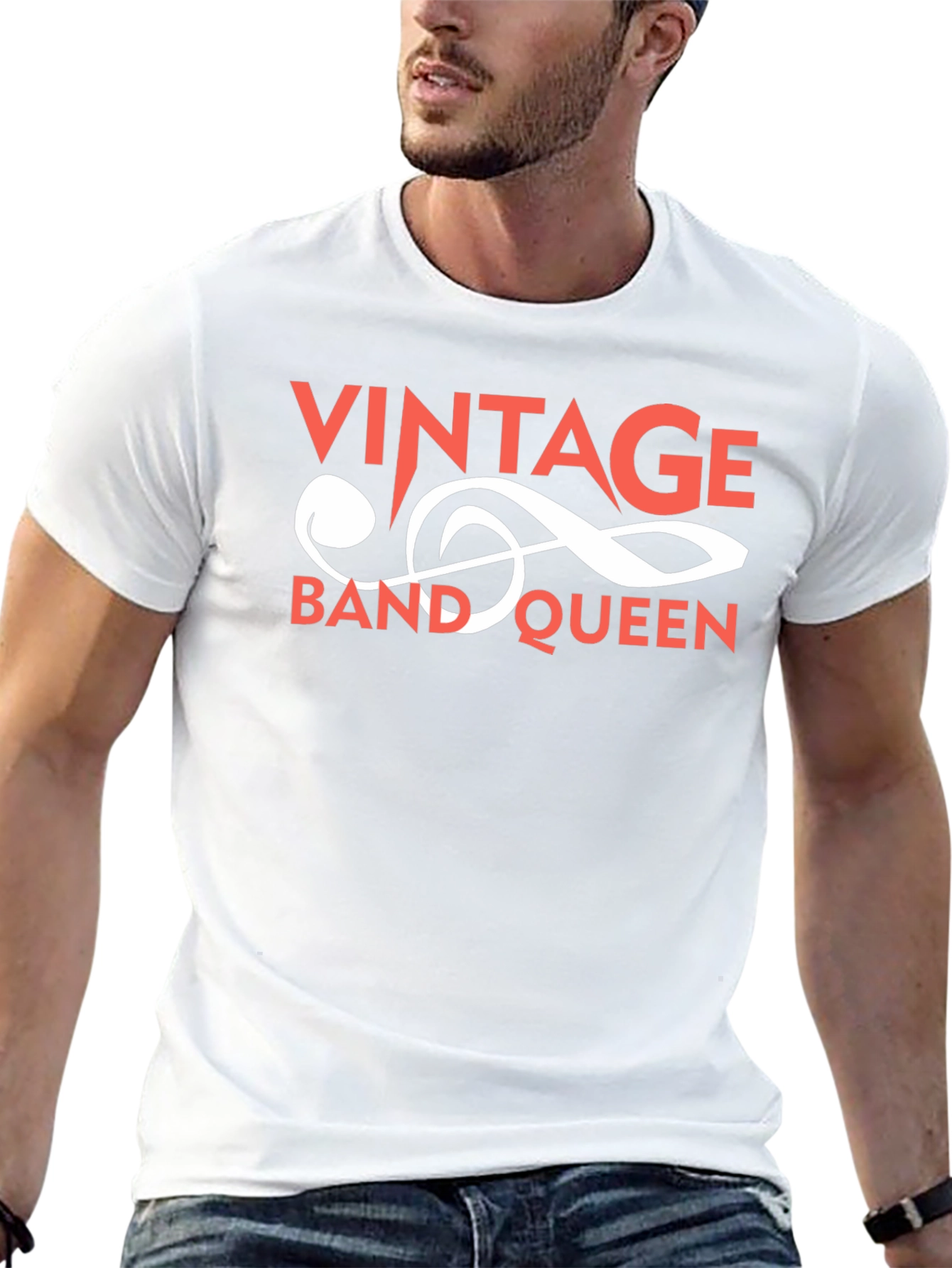 Black Vintage Band Queen Graphic Tee - Black Cotton view 13