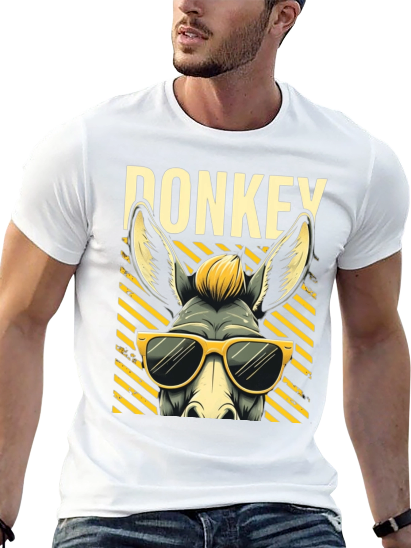 Black Cool Donkey T-Shirt - Fun Graphic Tee view 13