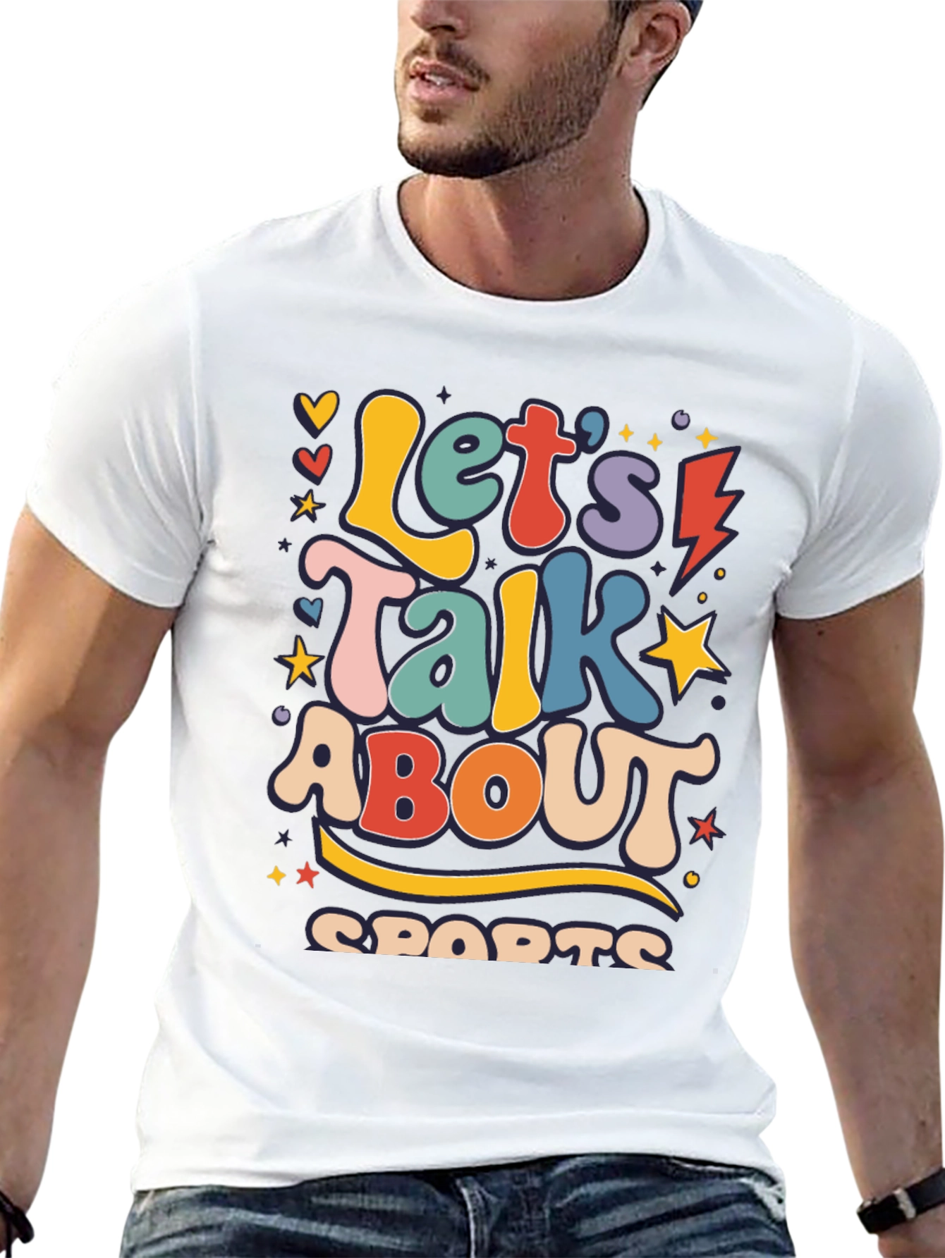 Retro Let's Talk About Sports Graphic Tee - 13