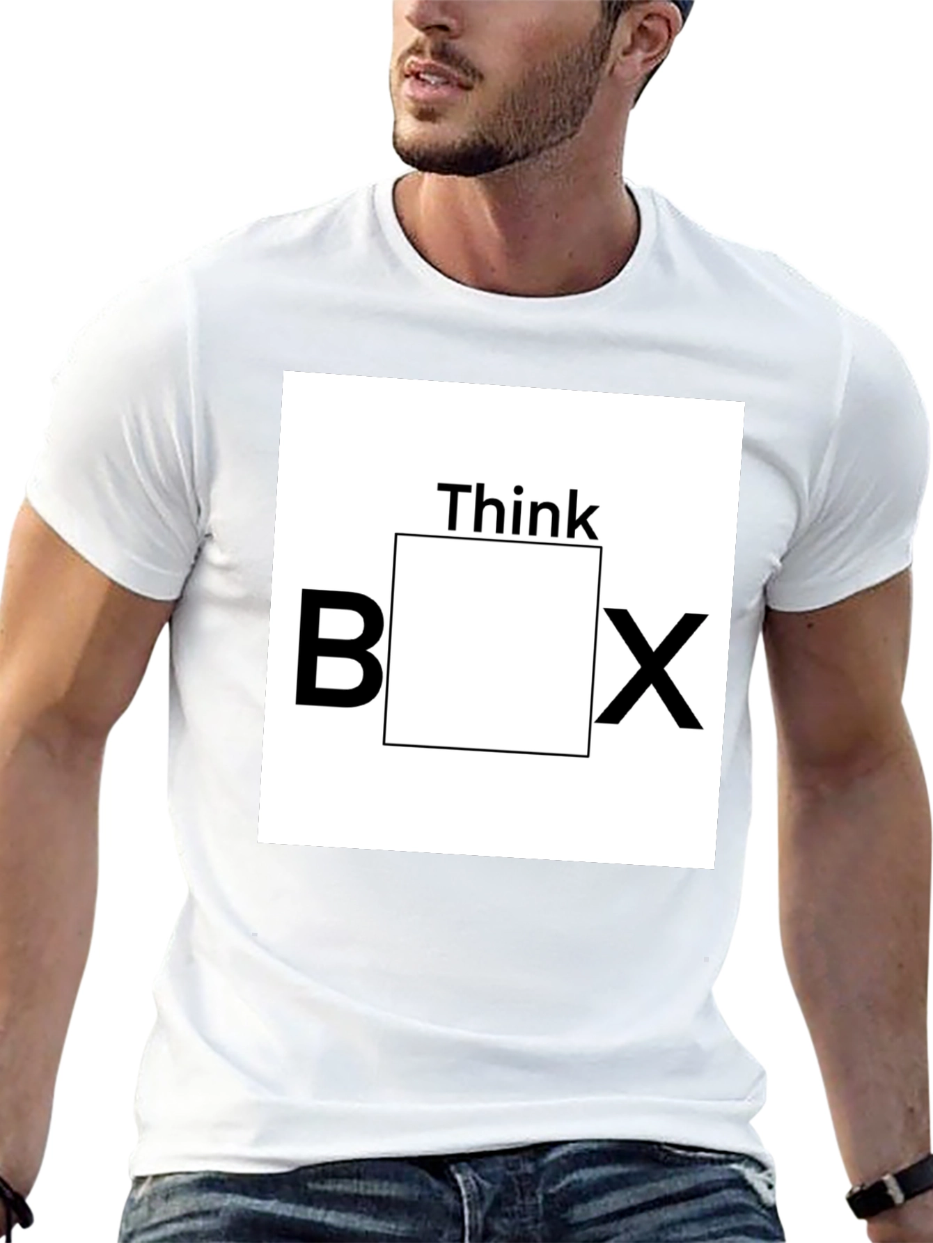 Black Think Outside the Box Graphic Tee - Black view 13