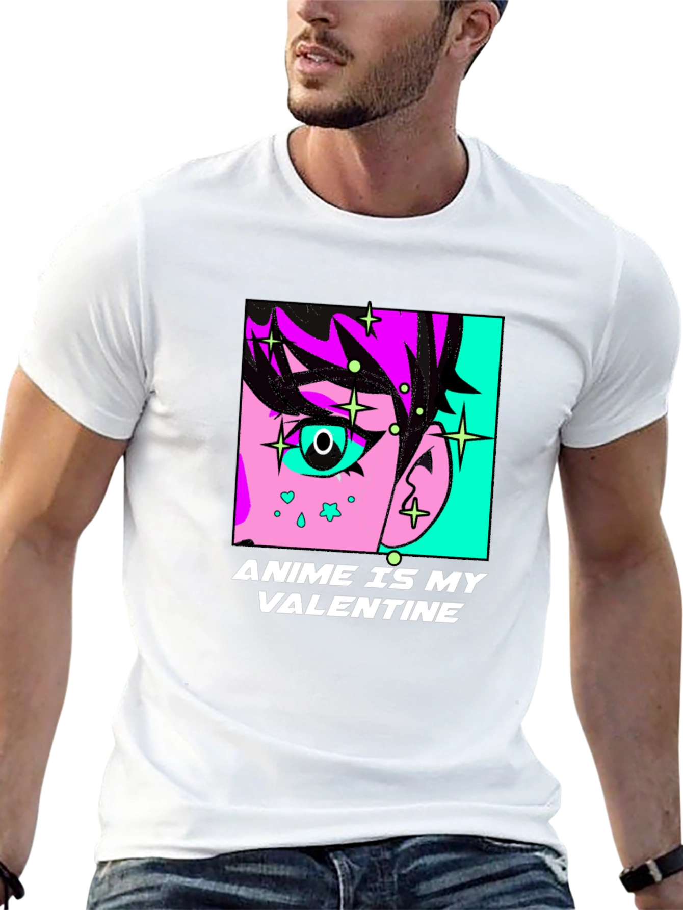 Black Anime Is My Valentine Graphic T-Shirt view 13