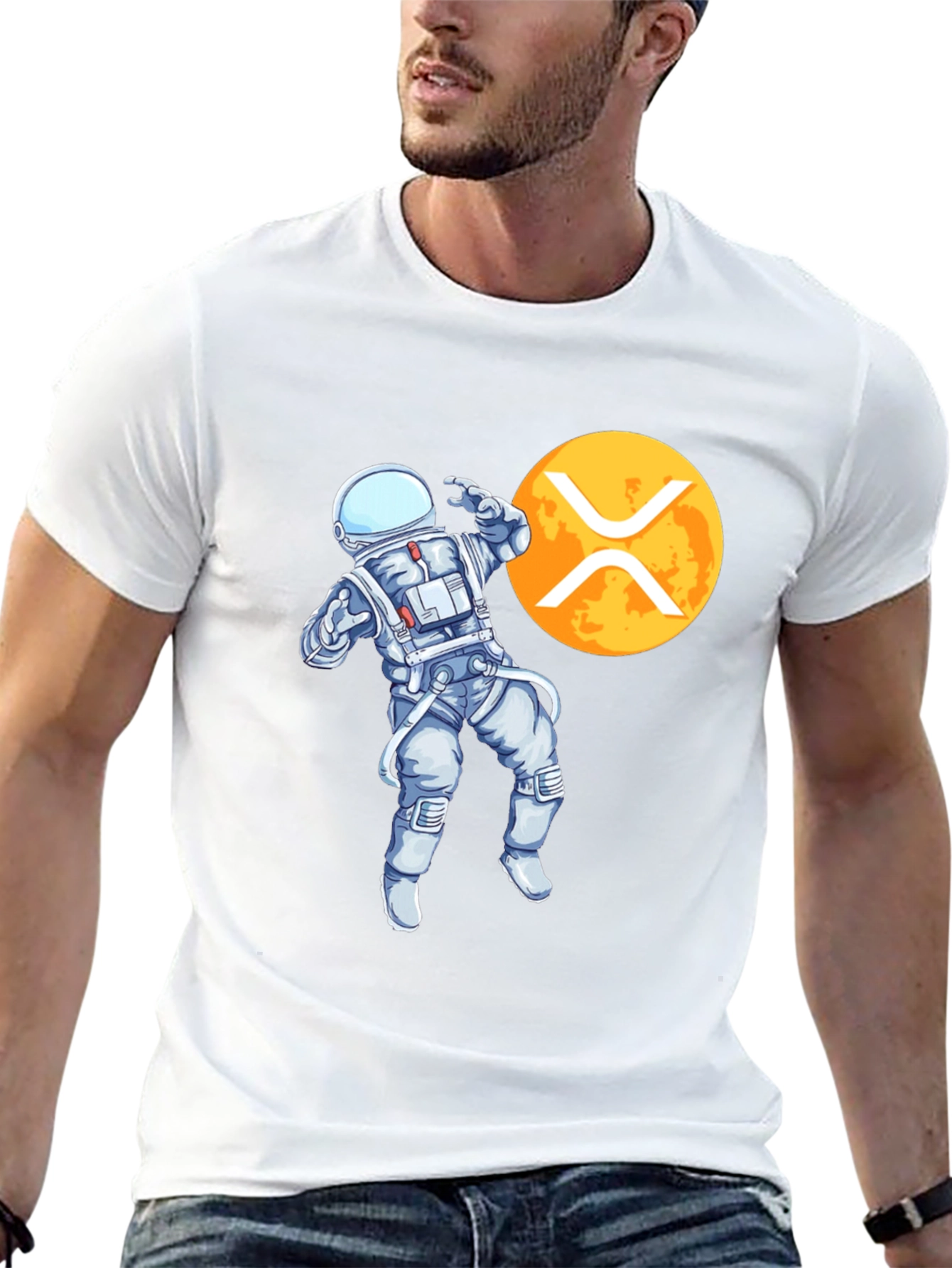 Black Astronaut XRP Crypto Black T-Shirt view 13