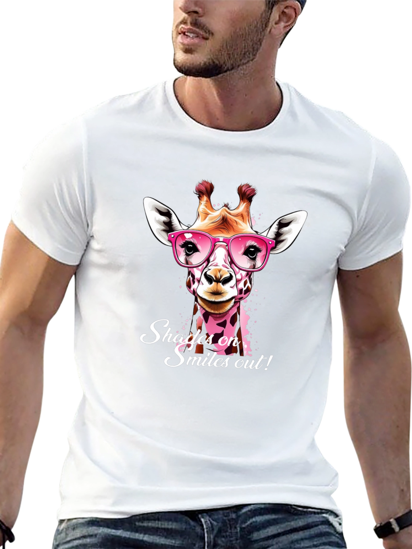 Black Giraffe Shades T-Shirt: Smiles On, Shades Out! view 13