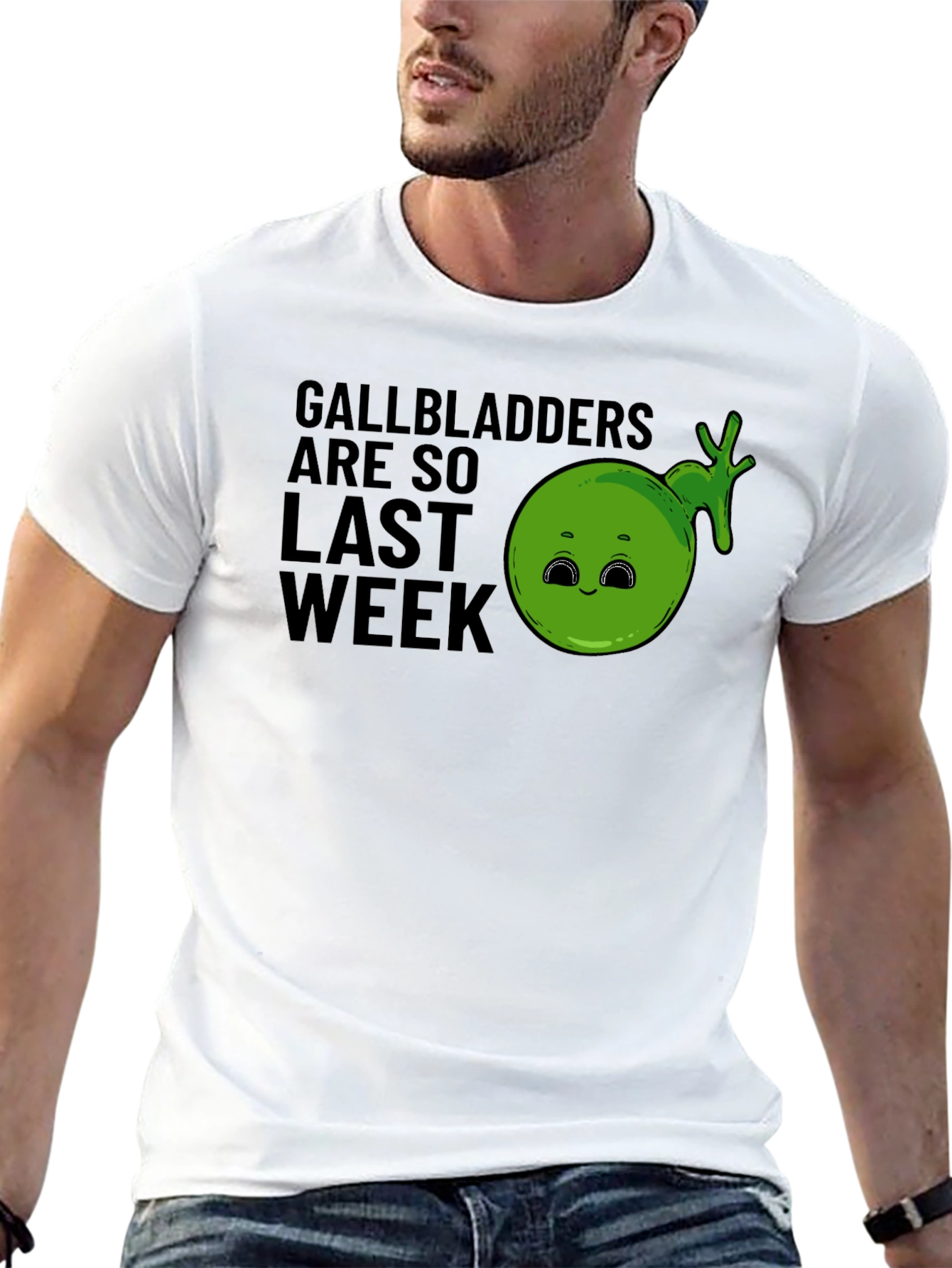 Black Gallbladders Are So Last Week Funny Graphic T-Shirt view 13