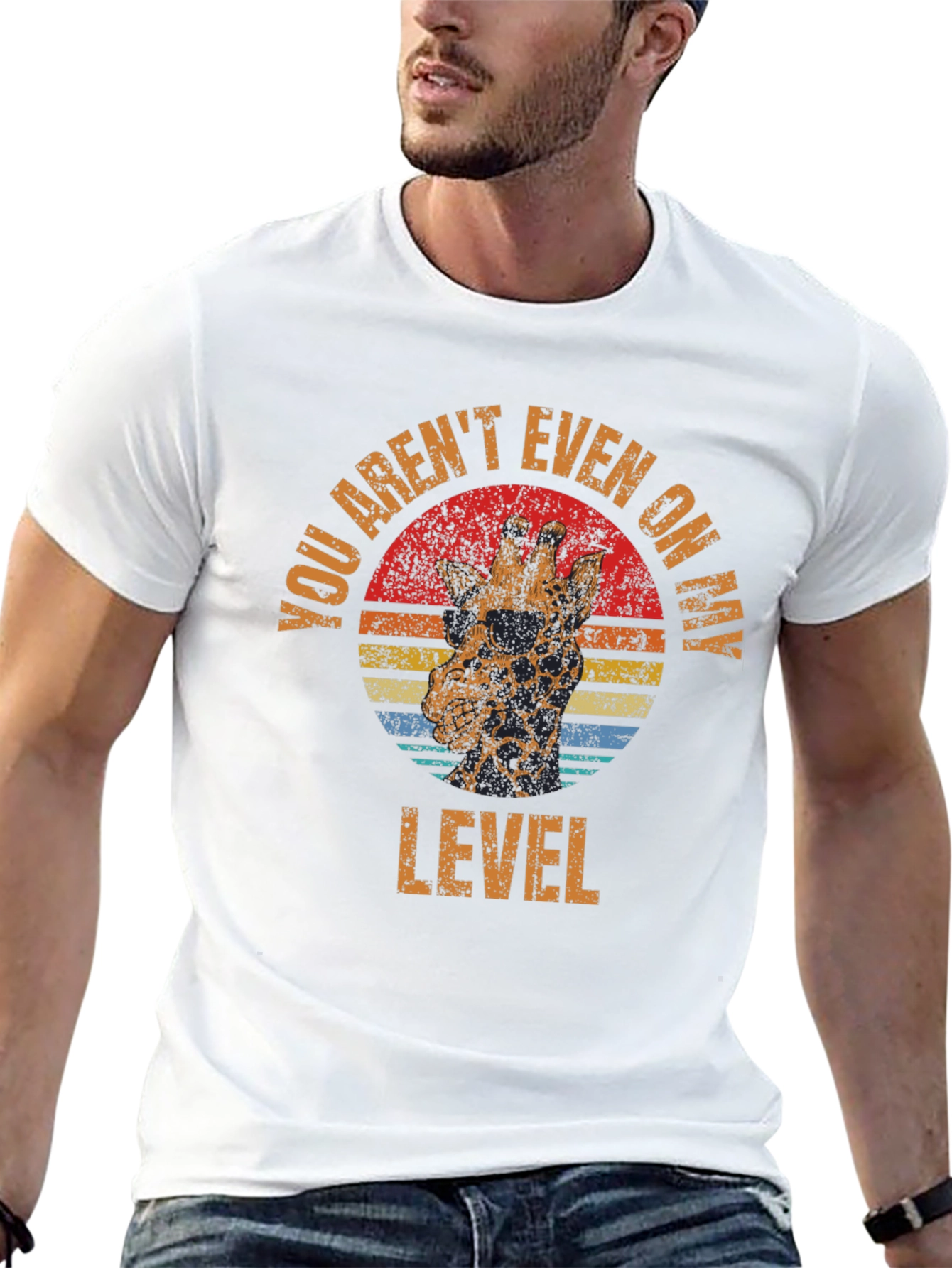 Black Funny Giraffe T-Shirt - You Aren't Even on My Level view 13