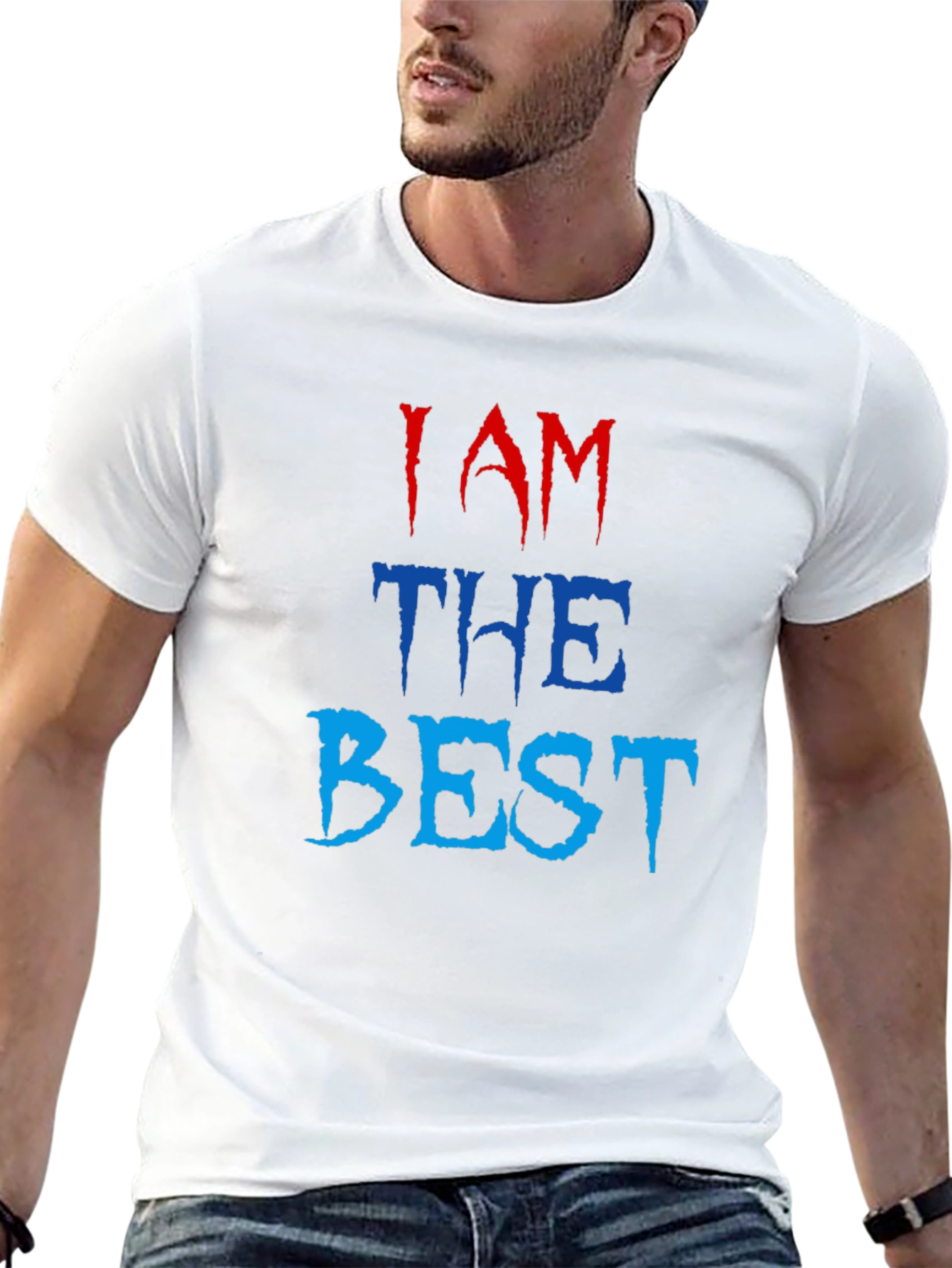 Black I AM THE BEST Graphic Tee view 13