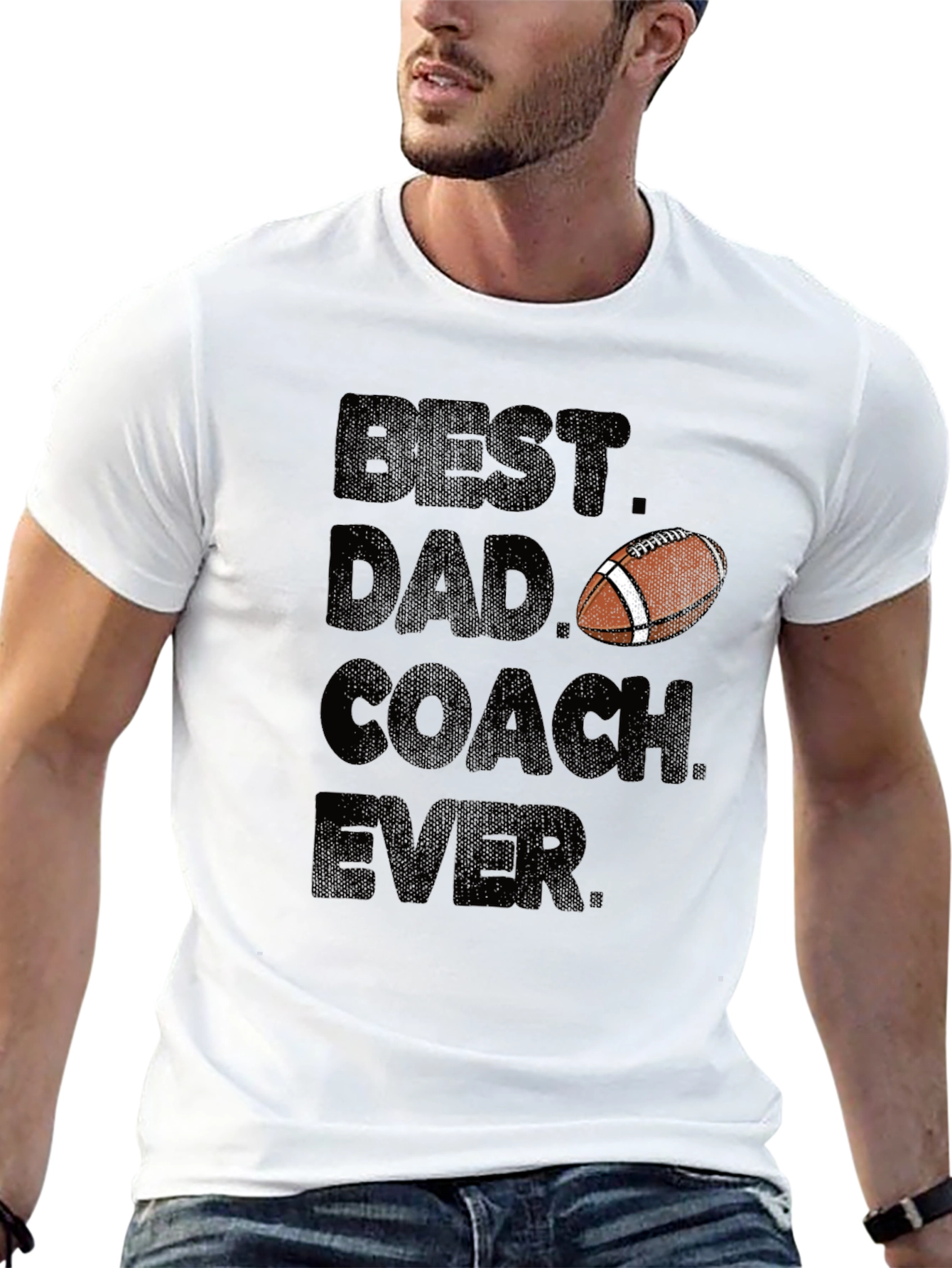 Black Best Dad Coach Ever T-Shirt view 13
