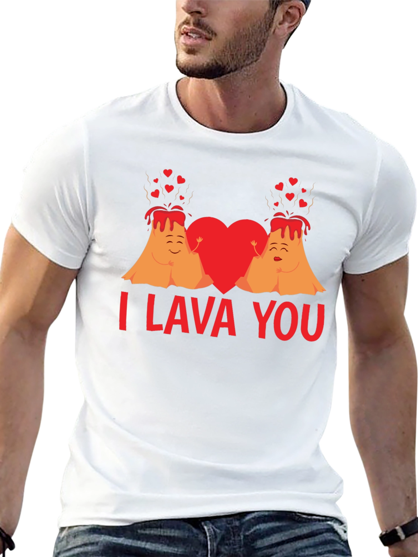 Black I Lava You Valentine's Day T-Shirt view 13