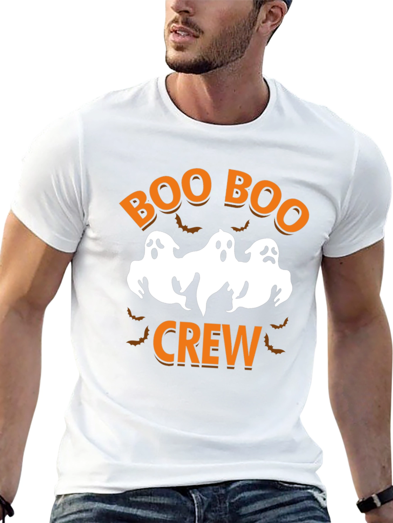 Black Boo Boo Crew Halloween T-Shirt view 13