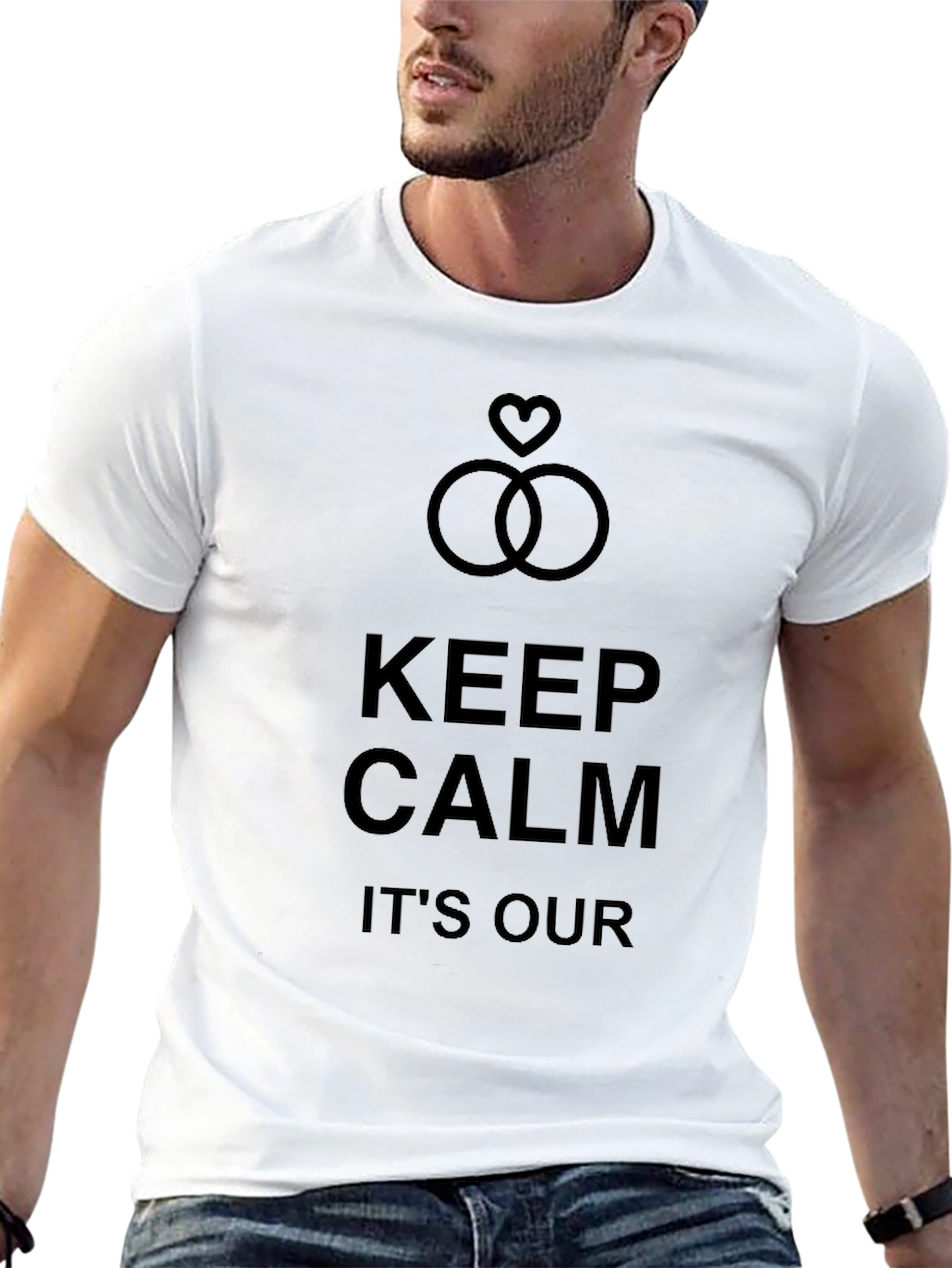 Black Keep Calm It's Our Wedding T-Shirt view 13