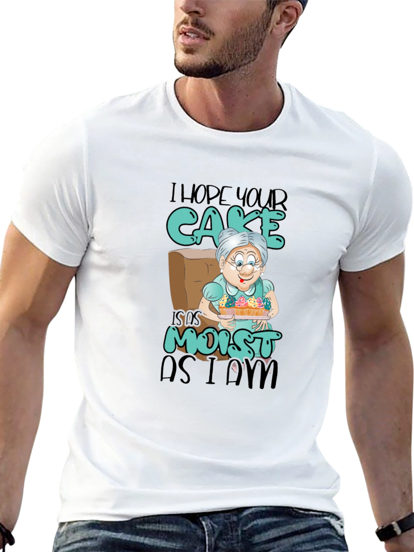 Black I Hope Your Cake is Moist T-Shirt view 13