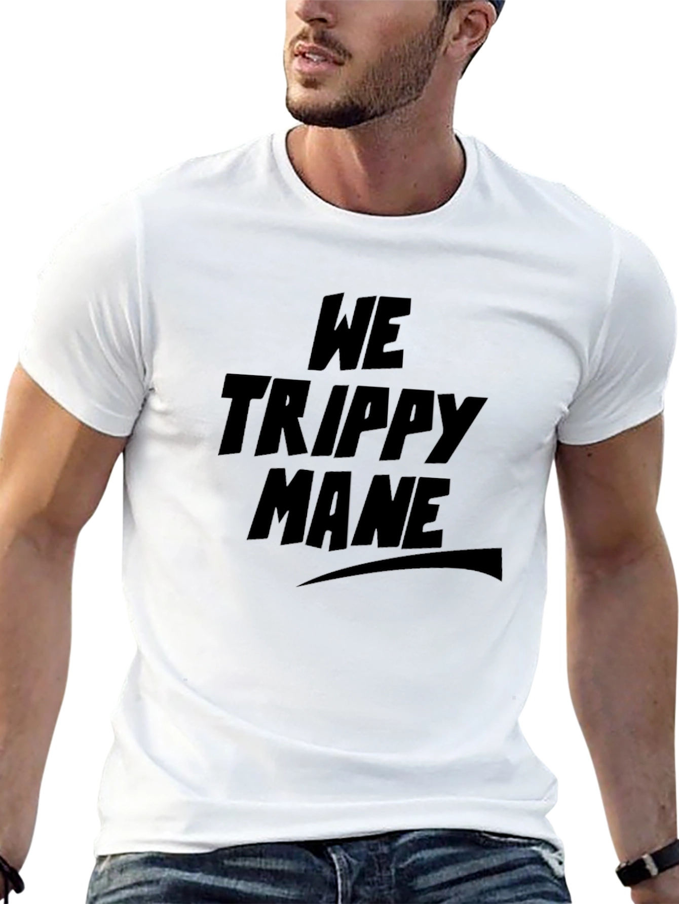 Black We Trippy Mane Black T-Shirt view 13