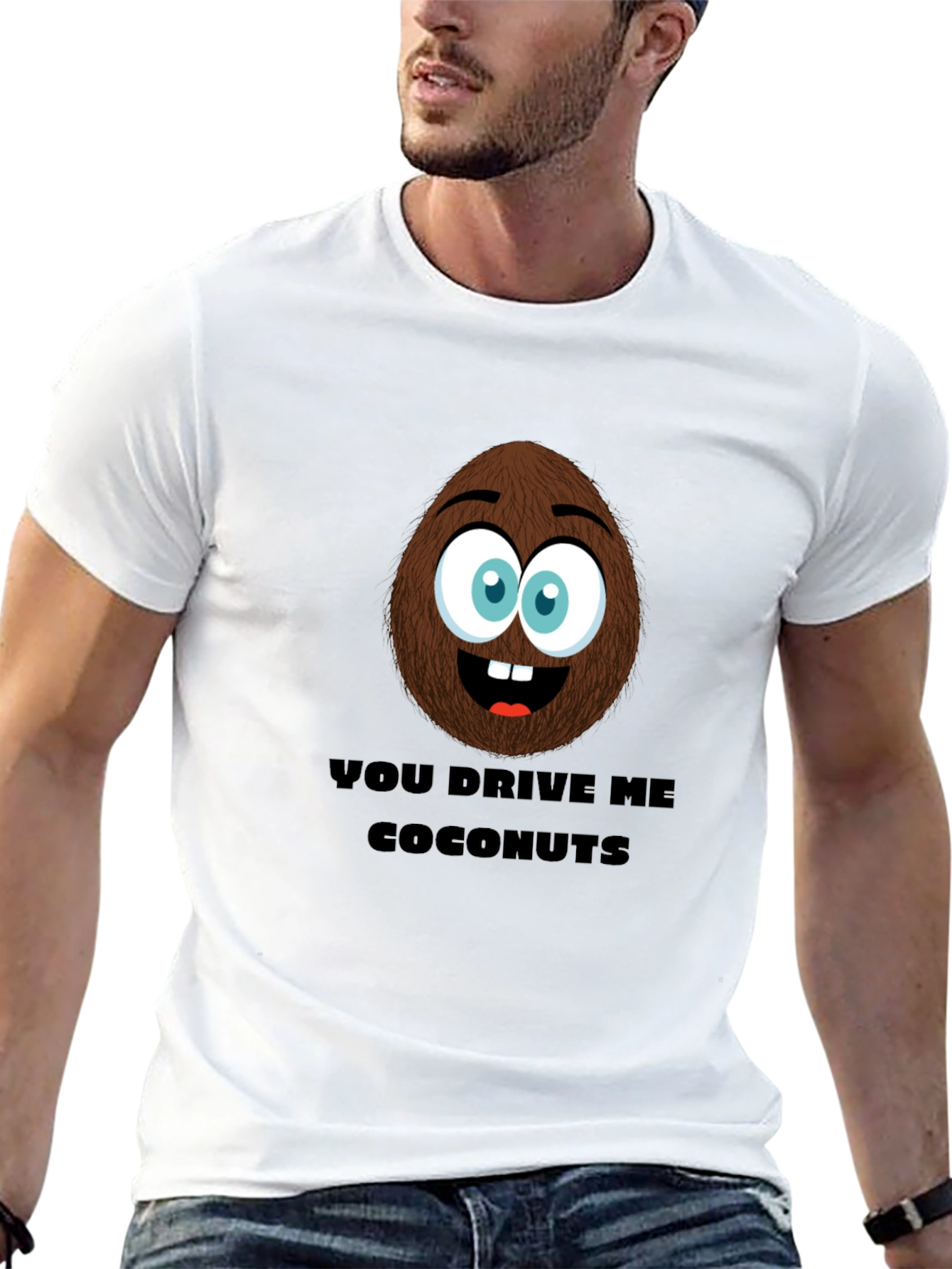 Black Funny Coconut T-Shirt - You Drive Me Coconuts! view 13