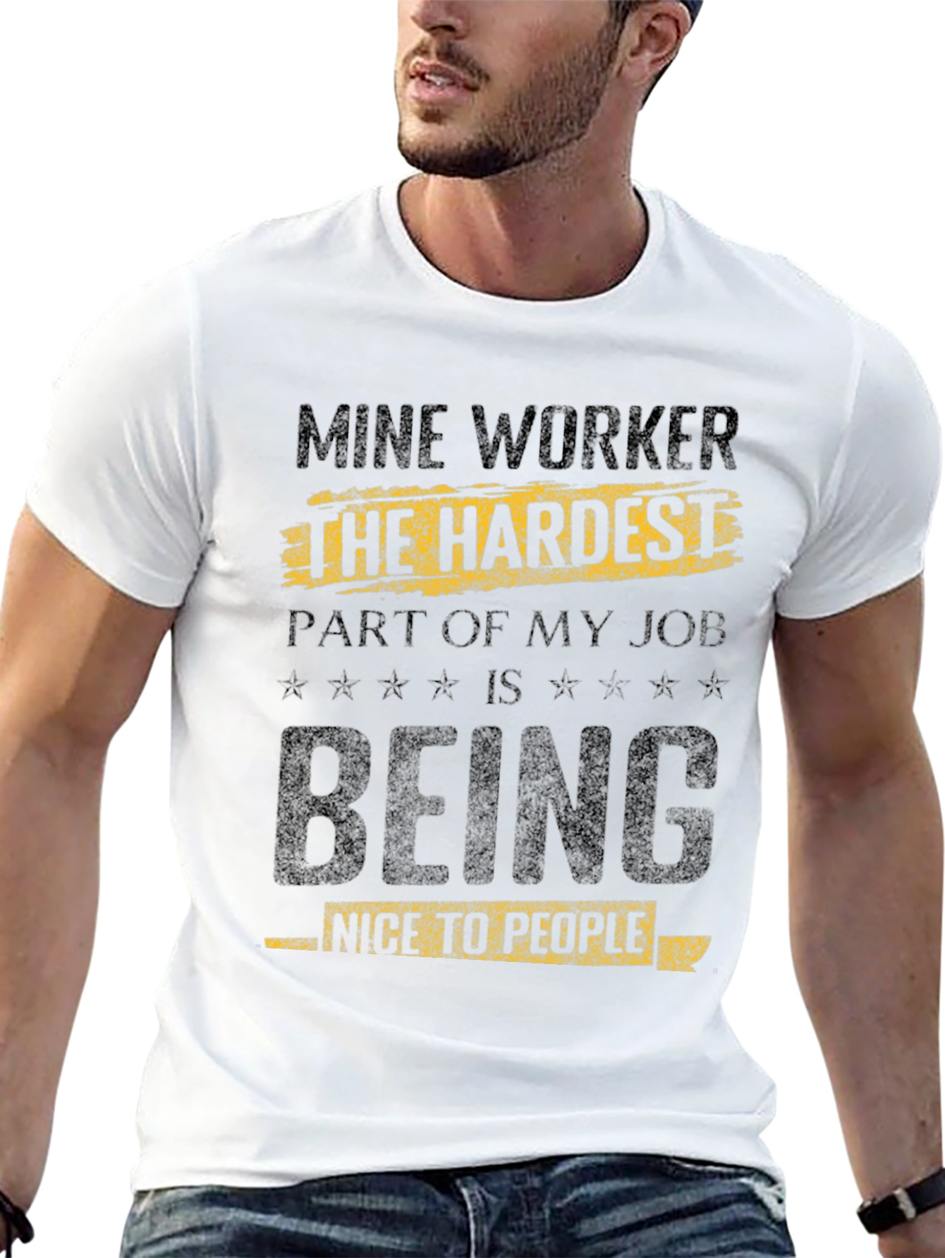 Black Mine Worker Hardest Job T-Shirt view 13