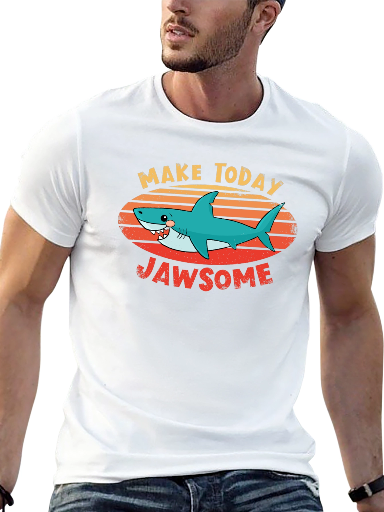Black Jawsome Shark Graphic T-Shirt view 13