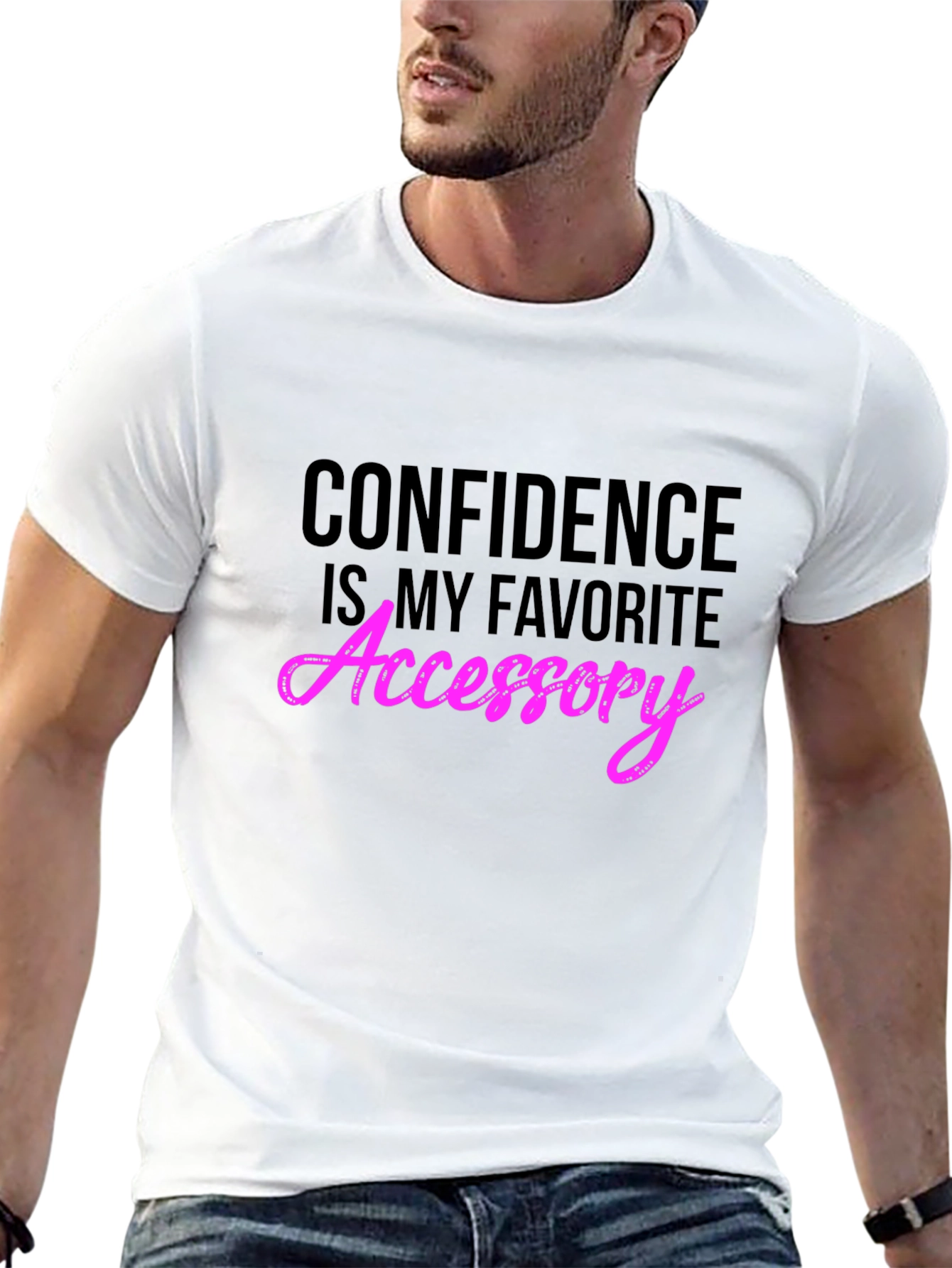 Black Confidence Accessory Black T-Shirt view 13