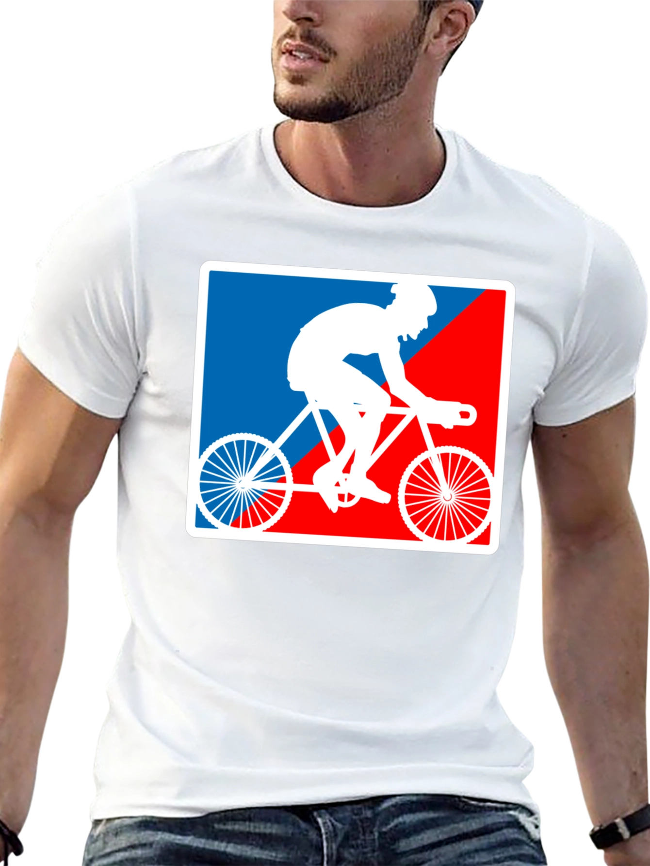 Black Cyclist Graphic T-Shirt - Sporty Style view 13