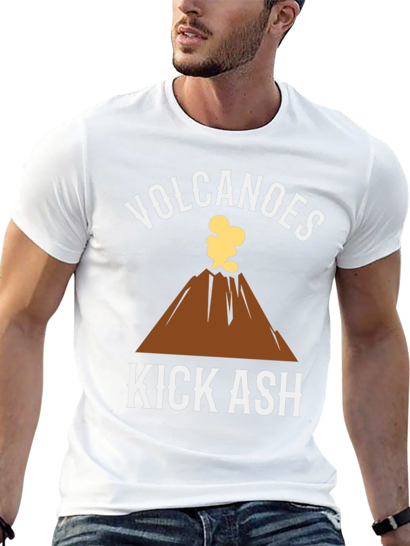 Black Volcanoes Kick Ash Graphic T-Shirt view 13