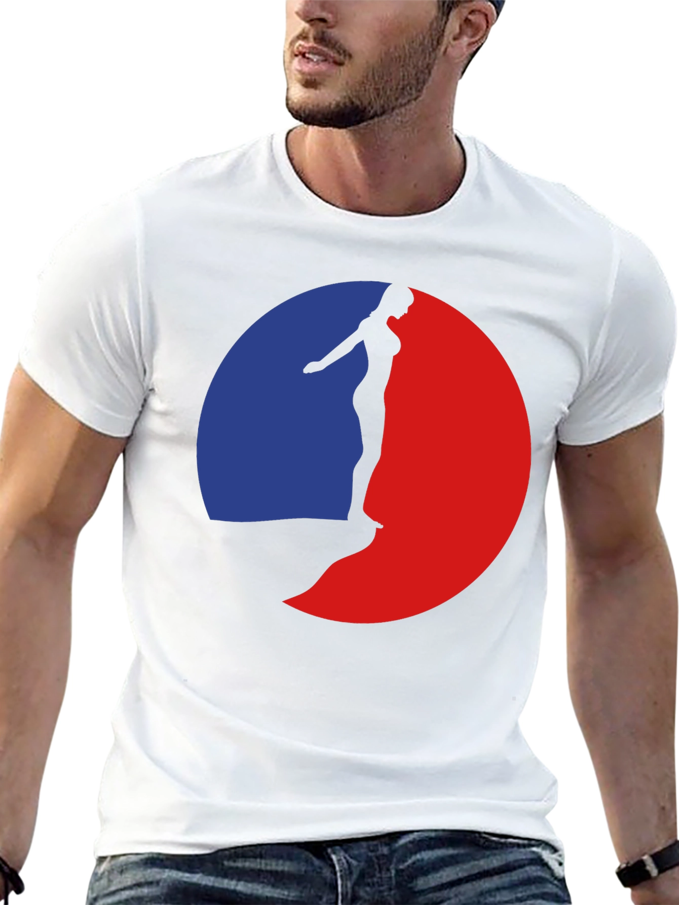 Black Silhouette Diver Graphic T-Shirt view 13