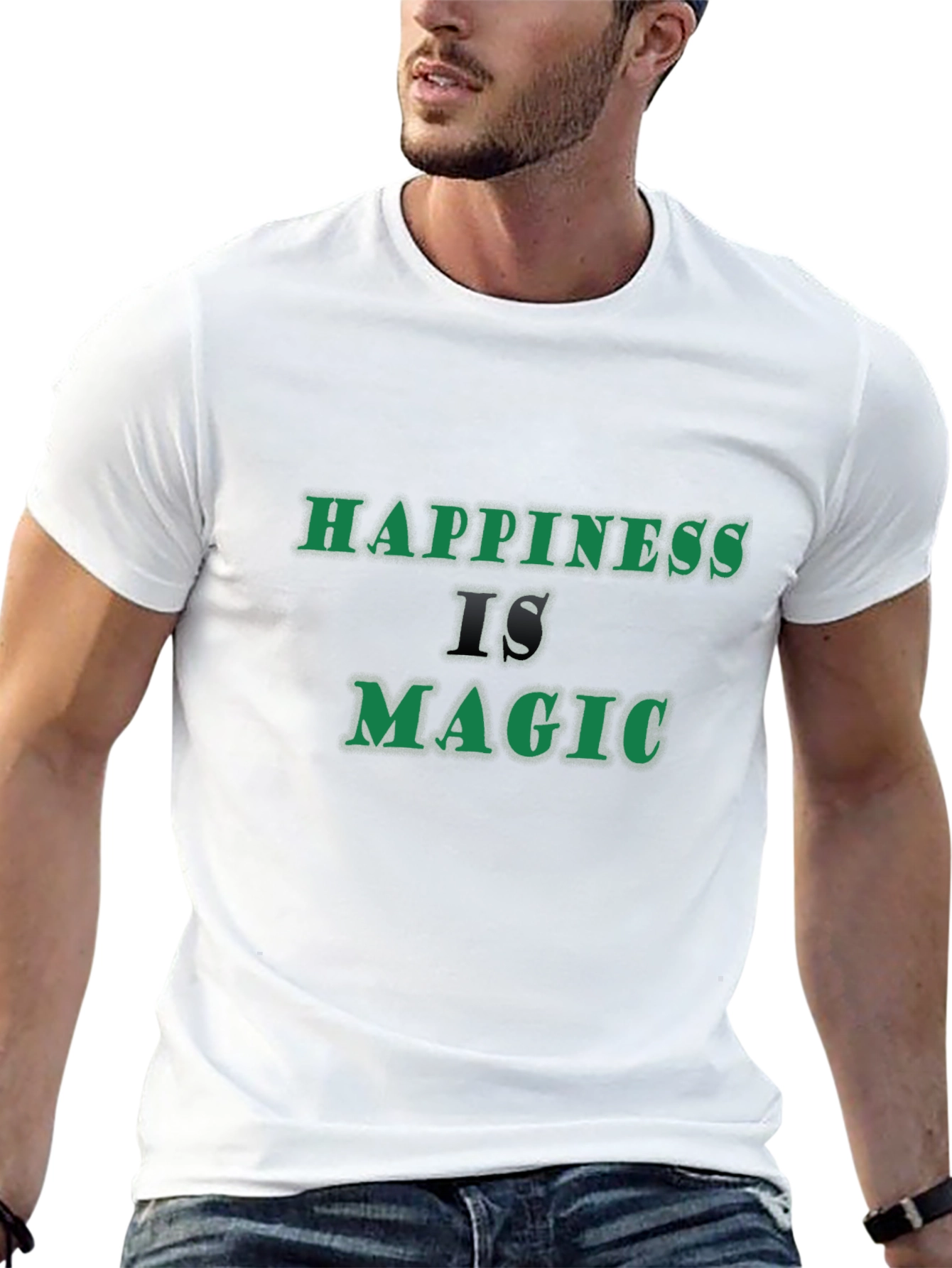 Black Happiness is Magic Black T-Shirt view 13