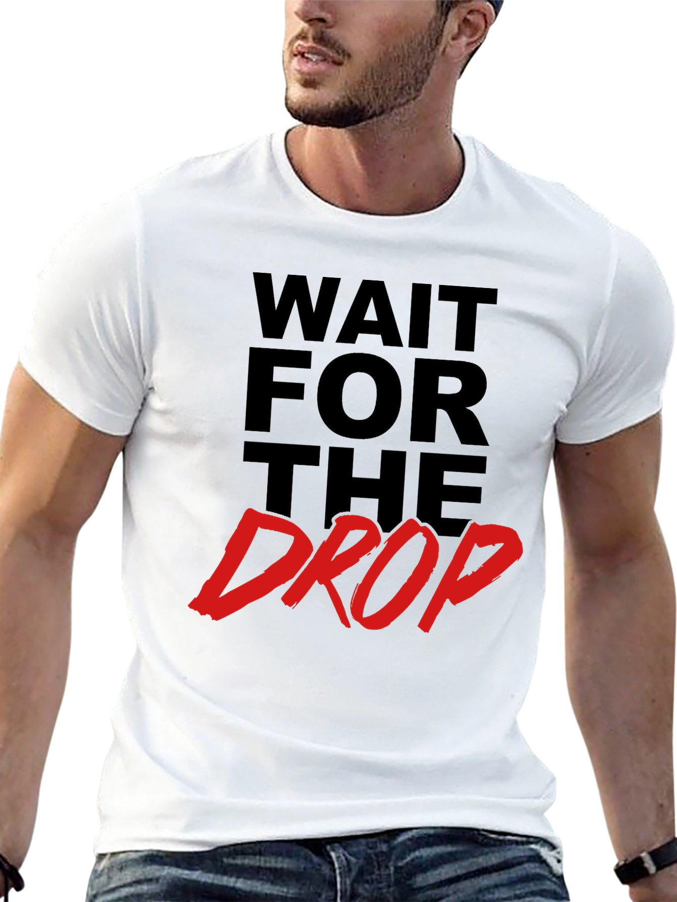 Black Wait for the Drop Graphic Tee - Black T-Shirt view 13