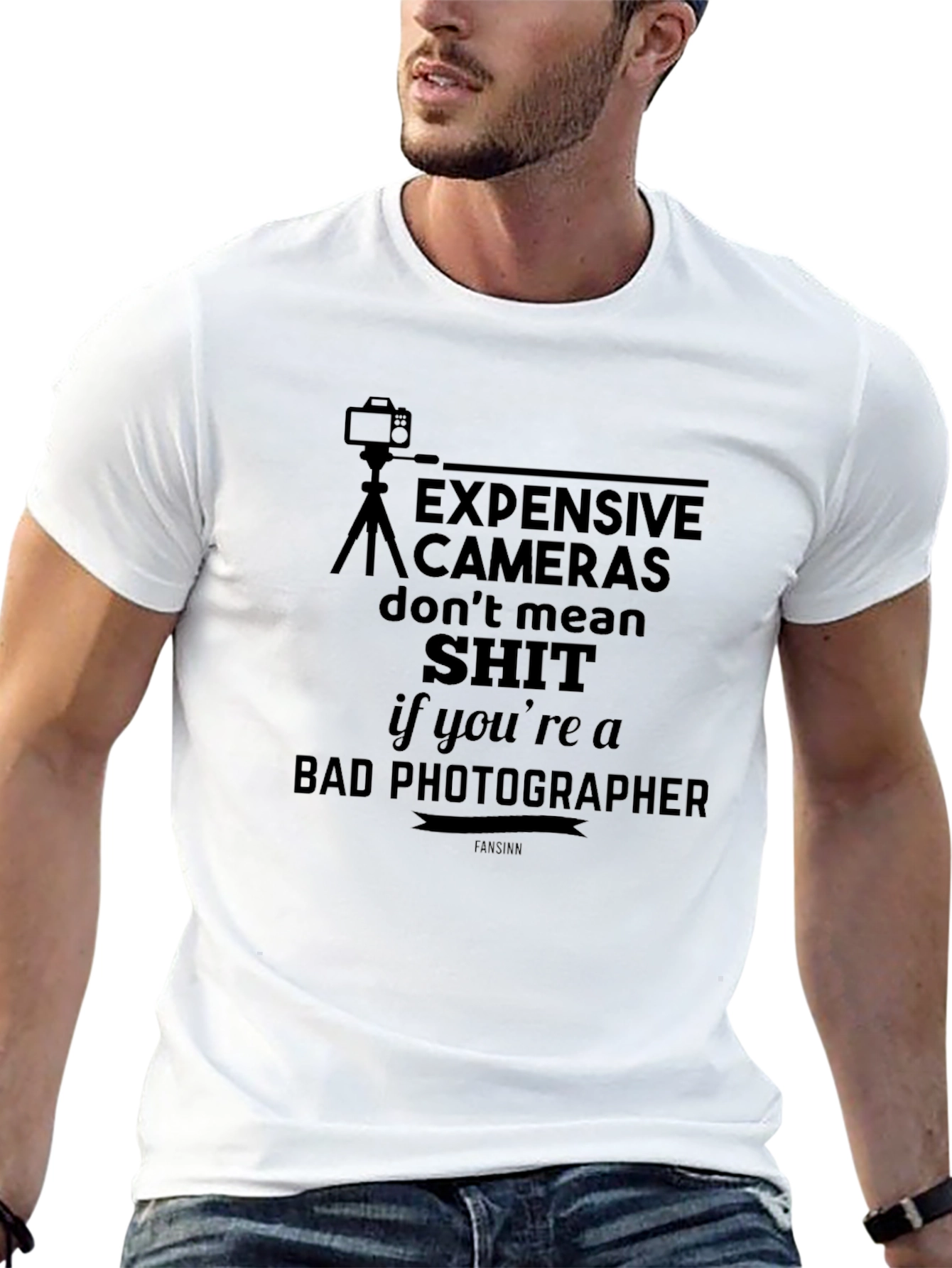 Black Photographer Humor T-Shirt: Expensive Cameras Don't Mean... view 13