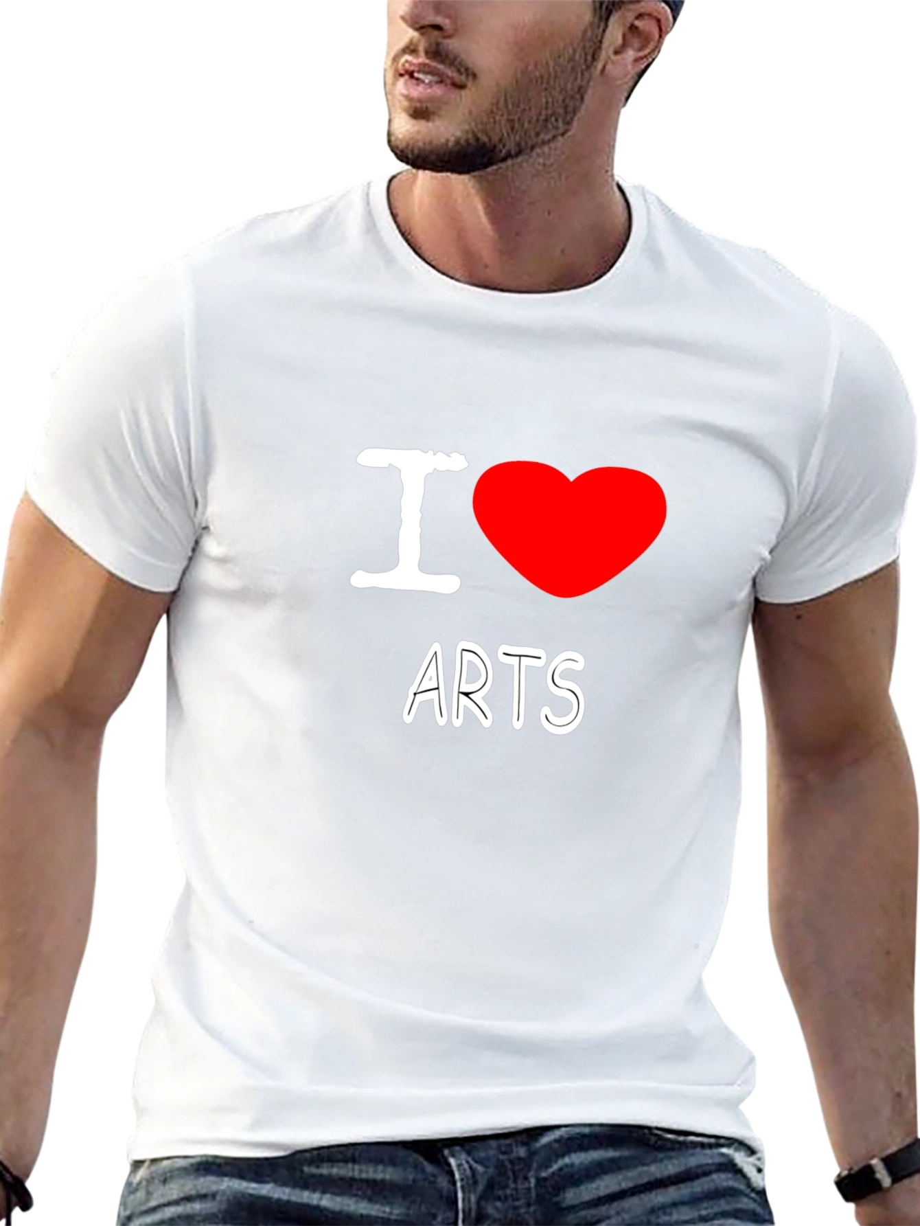 Black I Love Arts Graphic T-Shirt view 13