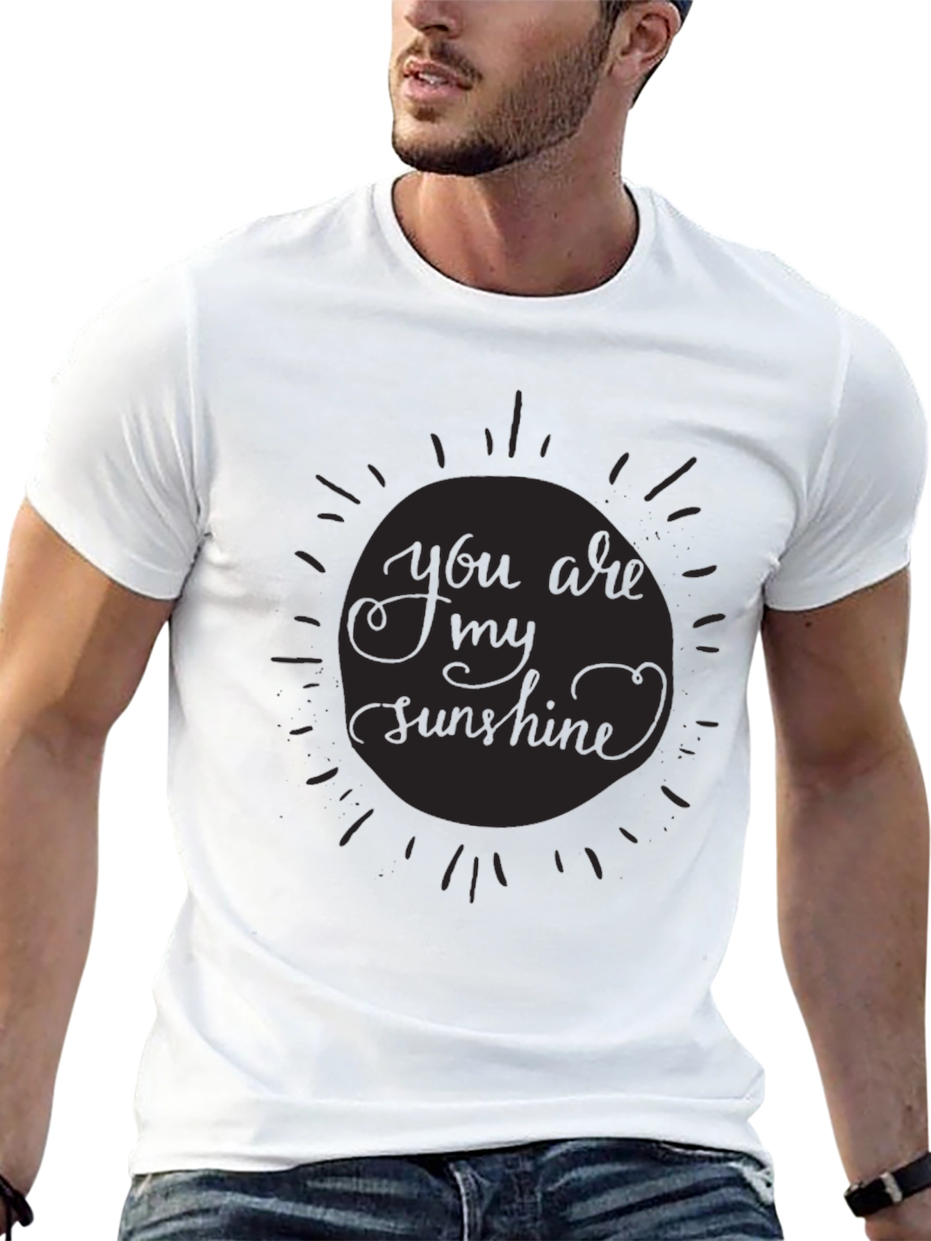 Black Sunshine Graphic Tee - Stylish Black T-Shirt view 13