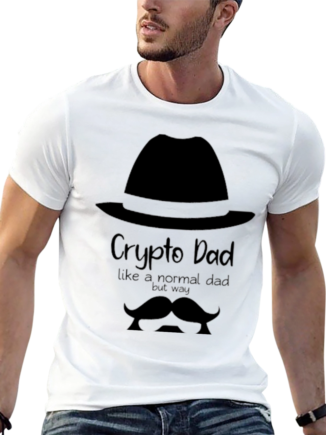 Black Crypto Dad T-Shirt: Funny Crypto Father's Day Gift view 13